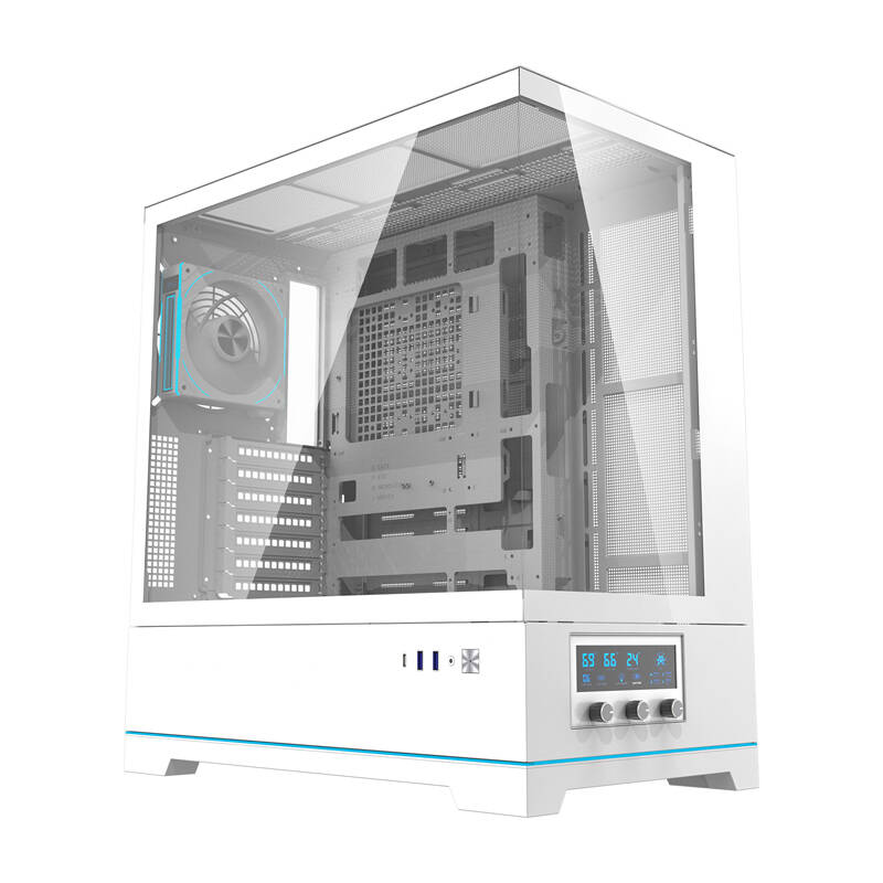 Darkflash DY451 PRO datora korpuss (balts) + 1 ventilators