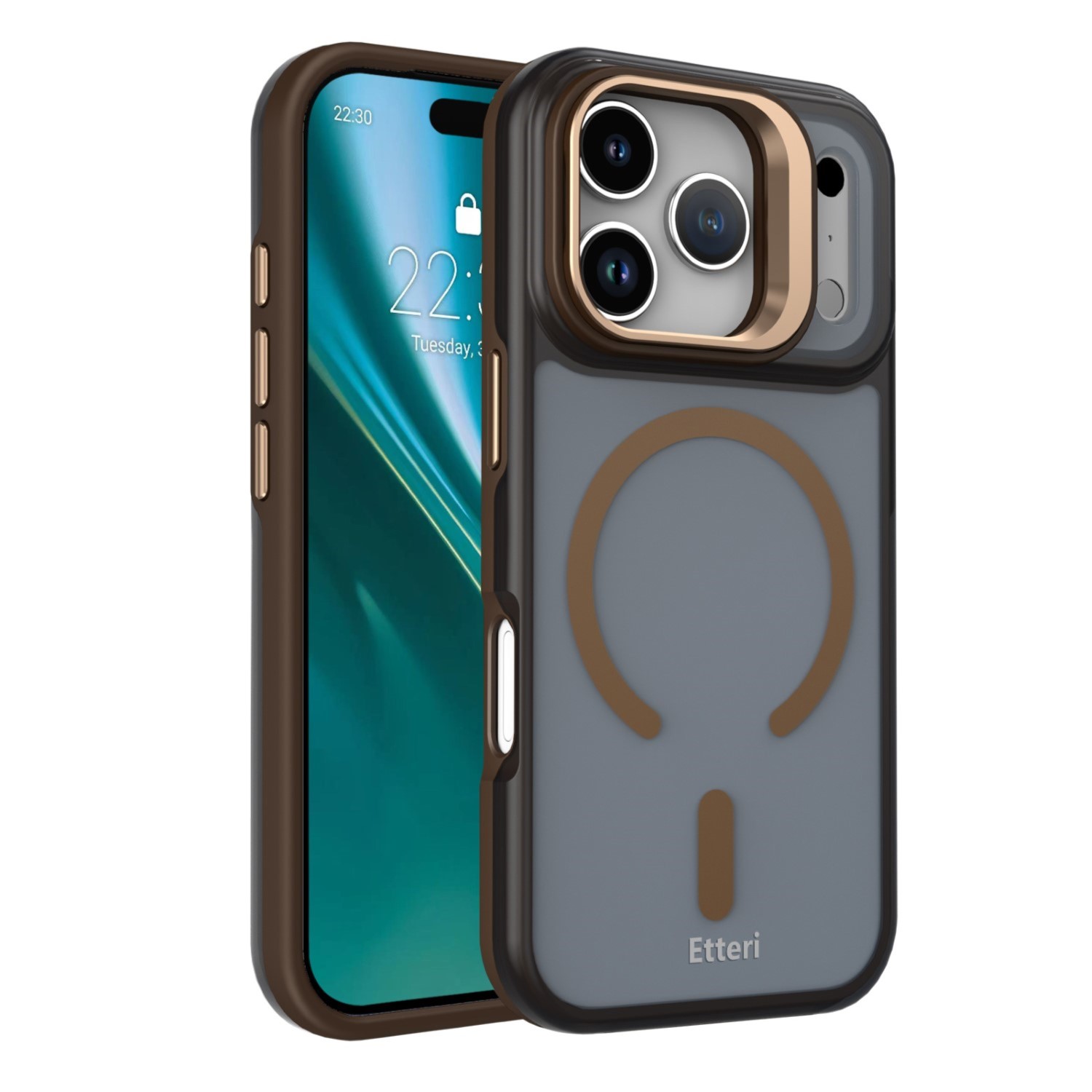 Чехол Etteri Morning Fog для iPhone 17 Pro 6,3" коричневый