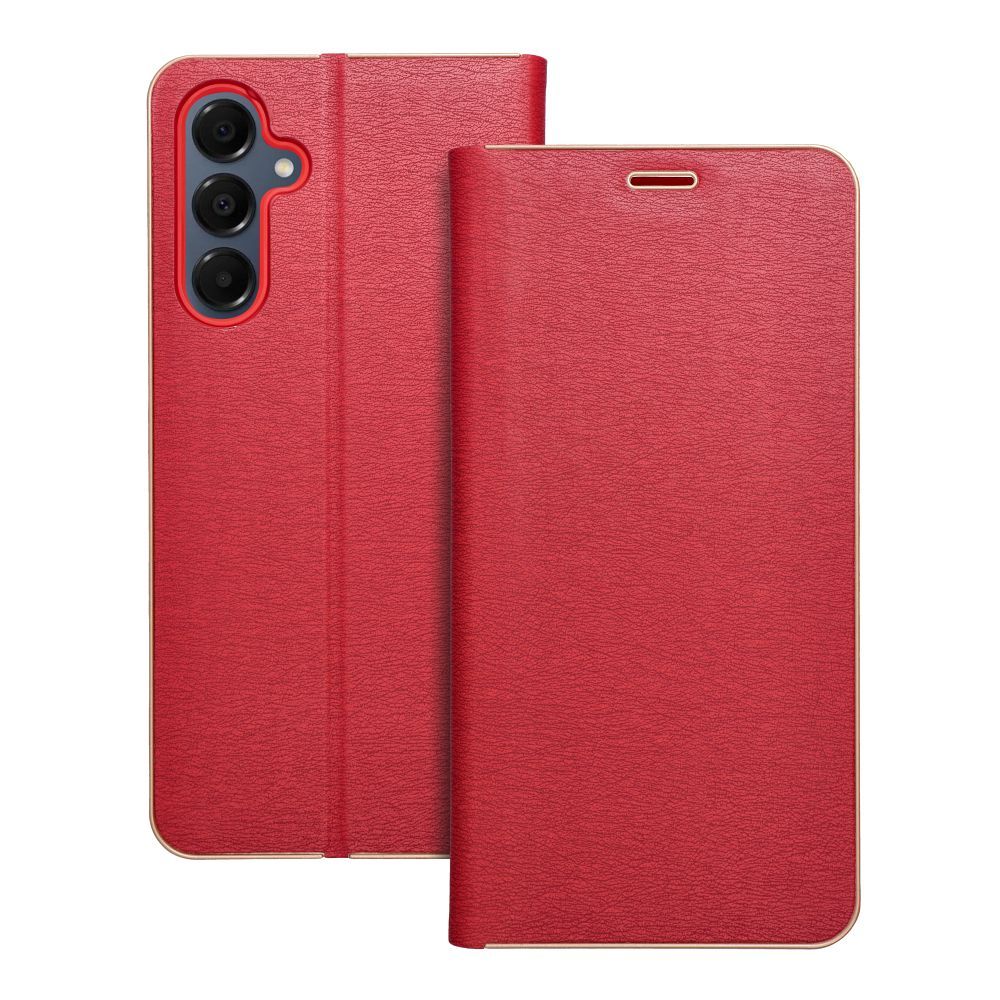 LUNA Book Gold viedtālruņa apvalks SAMSUNG A16 5G sarkans