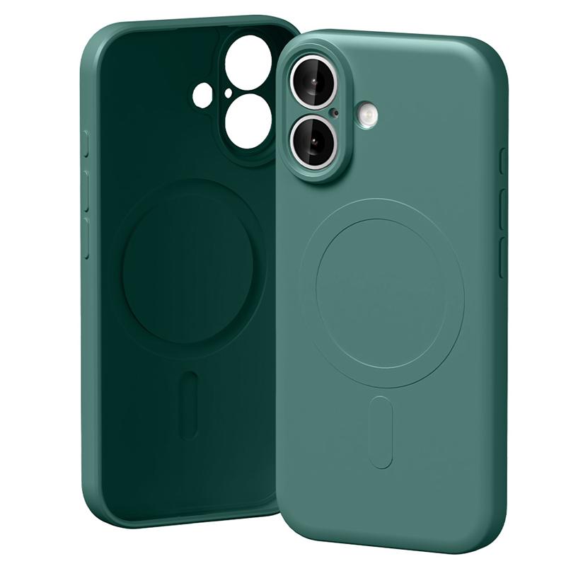 Mercury Semi-Silicone MagSafe maciņš, paredzēts iPhone 17, zaļš