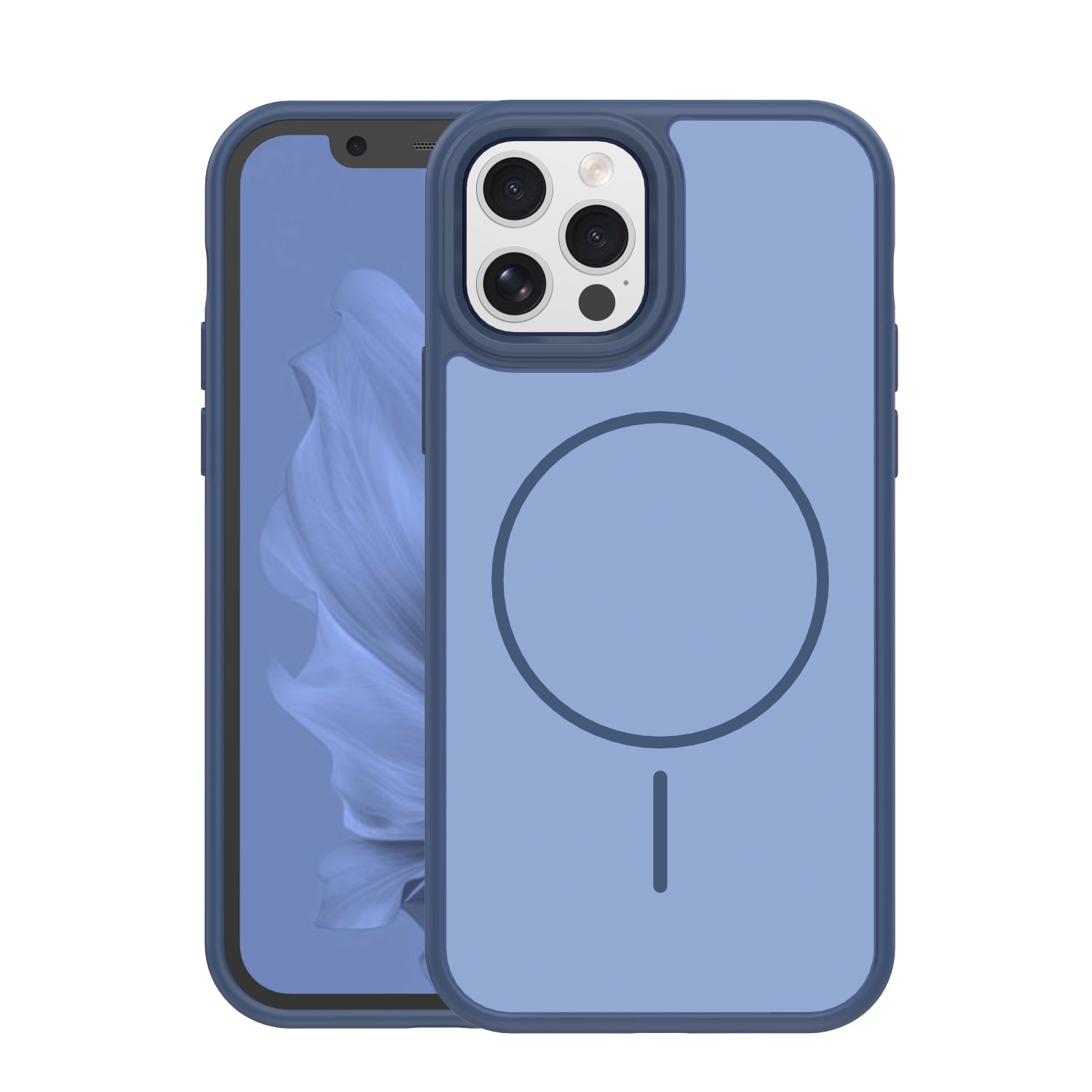 Frame Thin Mag чехол для iPhone 12 12 Pro 6,1" тёмно-синий