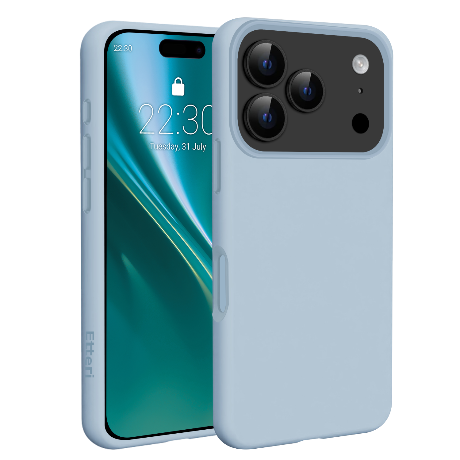 Etteri Силиконовый Mag Чехол для iPhone 17 Pro Max светло-синий