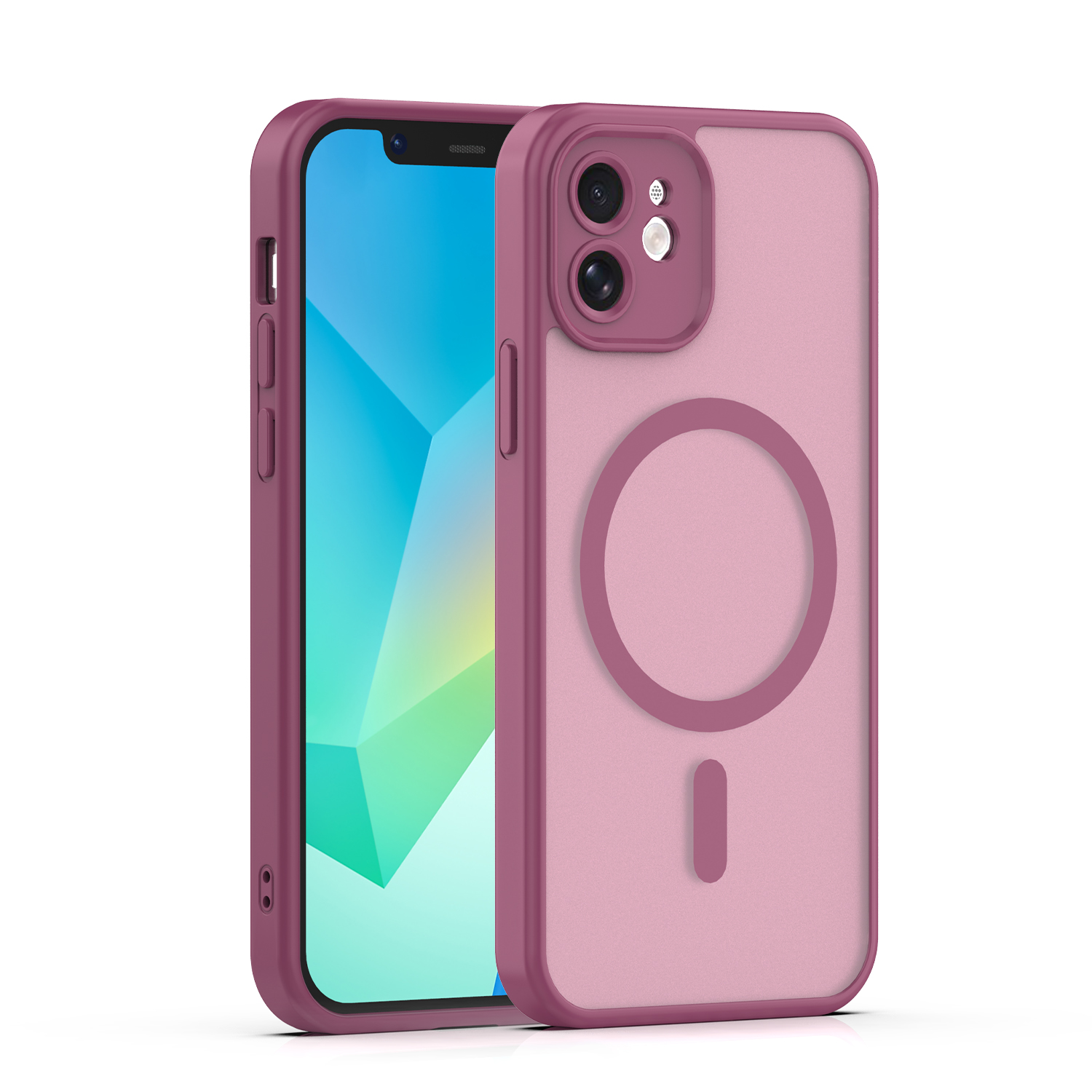 Mag Matt maciņš iPhone 12 6,1" bordo