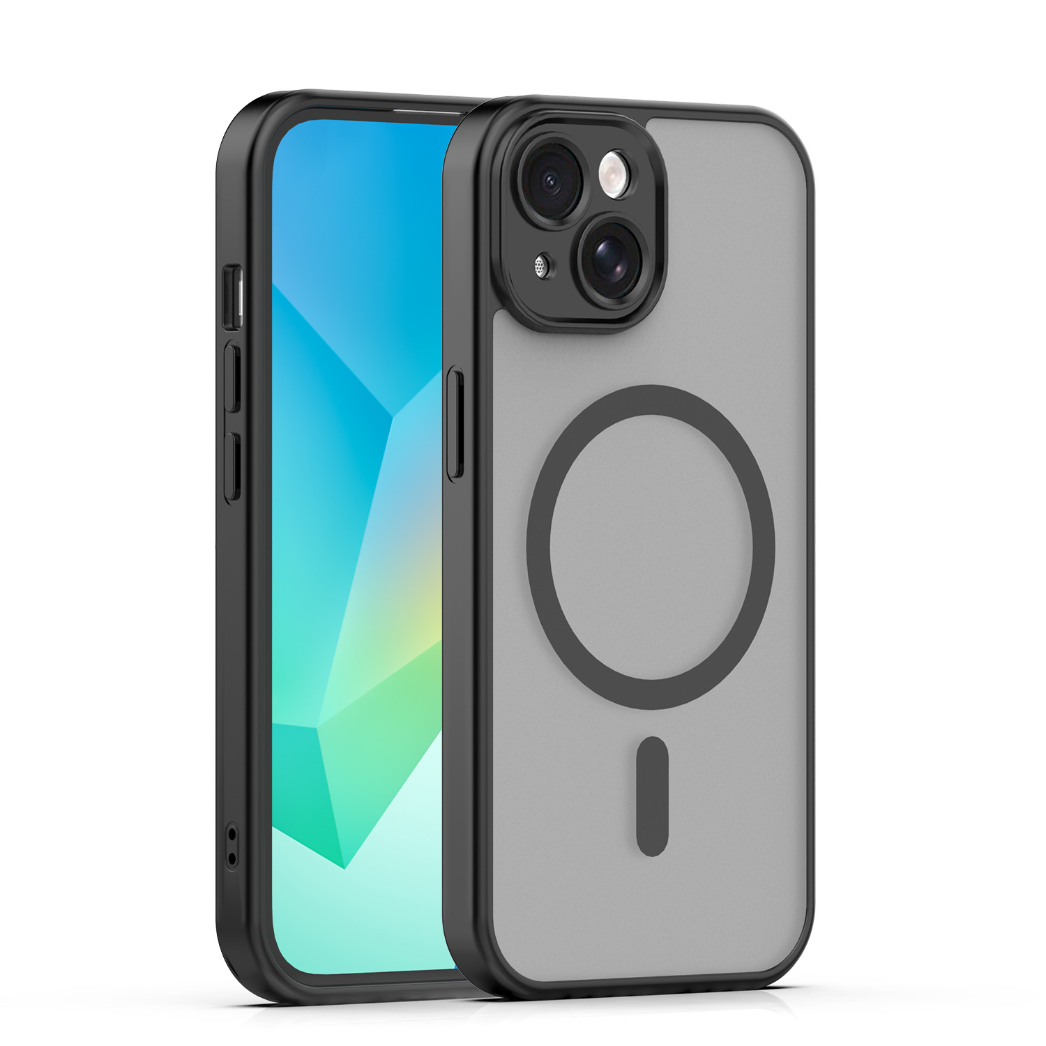 Mag Matt maciņš iPhone 15 6,1" melns