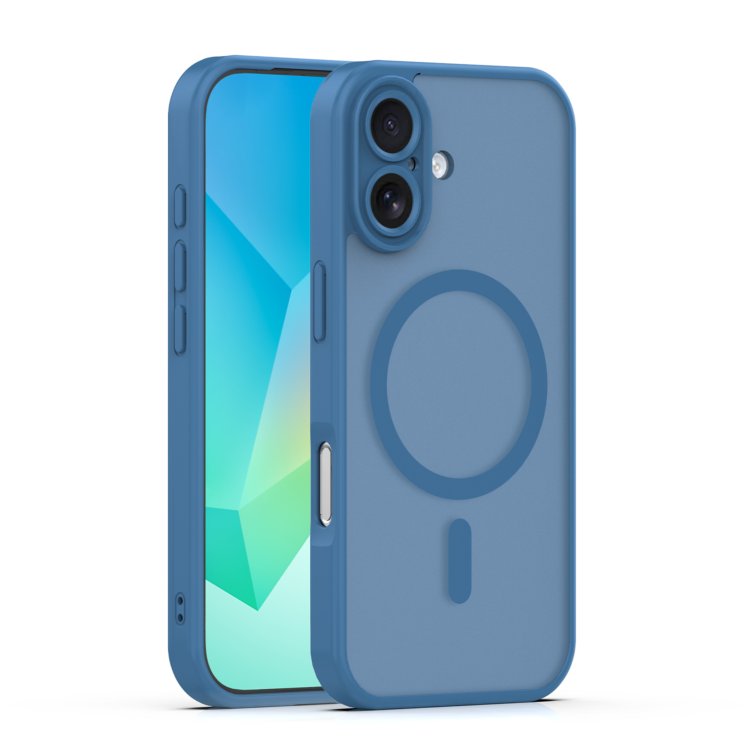 Mag Matt maciņš iPhone 16 6,1" tumši zils