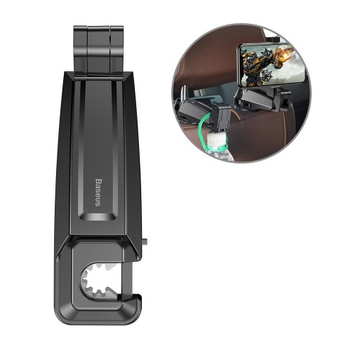 Automobiļa Turētājs Baseus Headrest Holder (der: 4.0 - 6.5 col.) (Nav magnētisks/Sēdekļa galvbalsts)