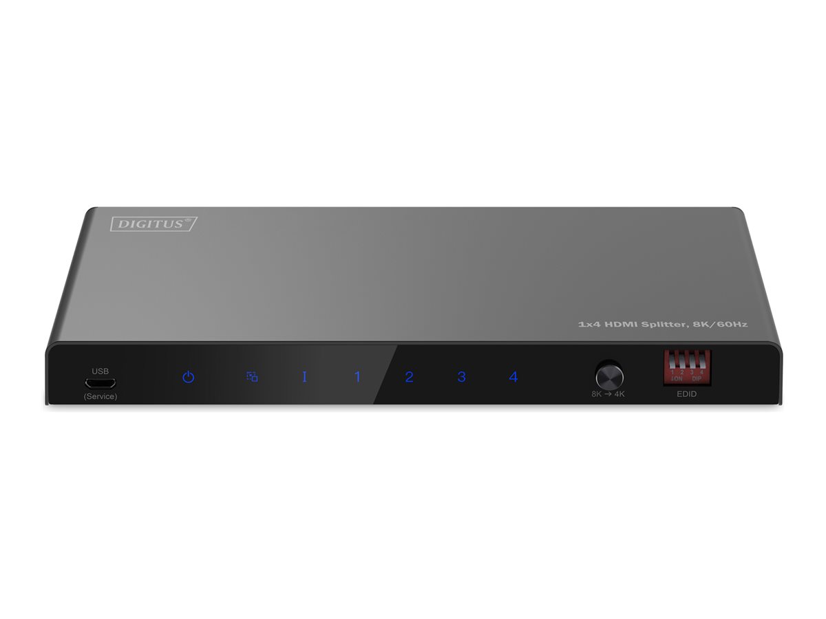 Digitus 1x4 HDMI sadalītājs 8K/60Hz Stereo