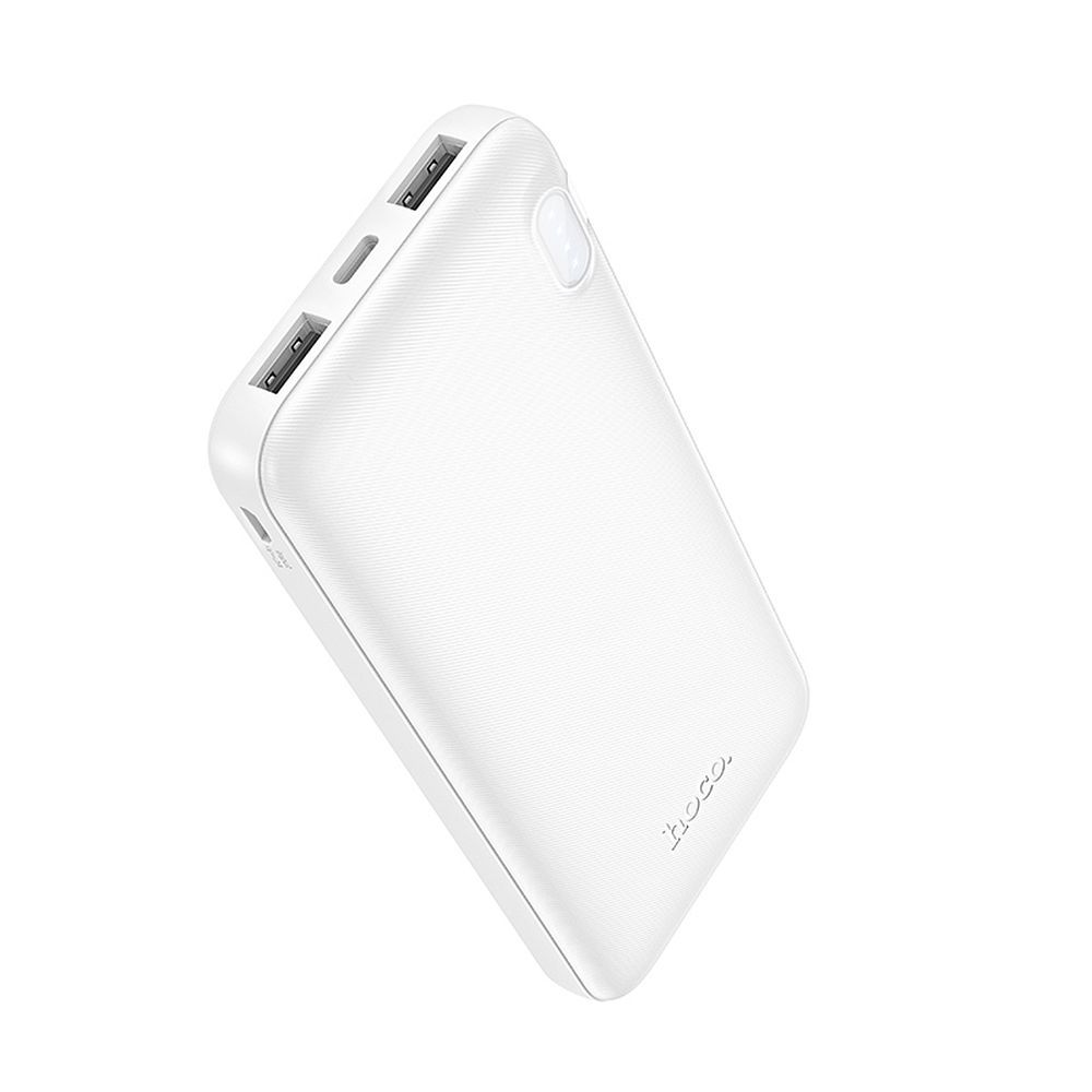 HOCO portatīvais lādētājs 10000 mAh 2A J128 balts