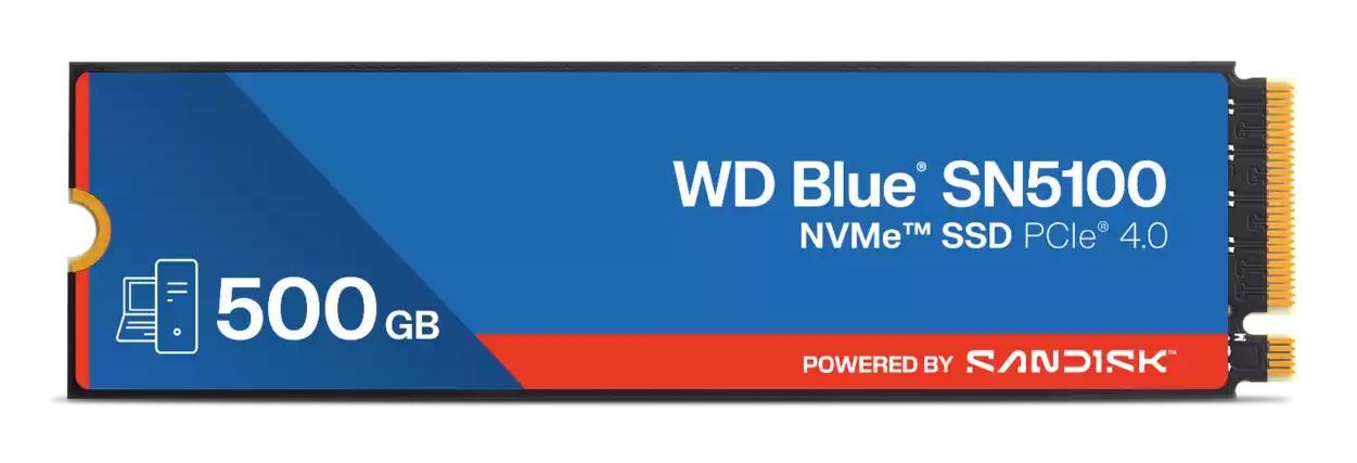 SSD disks SANDISK Blue SN5100 500GB M.2 PCIe 4.0 NVMe 6600/5600 MB/s