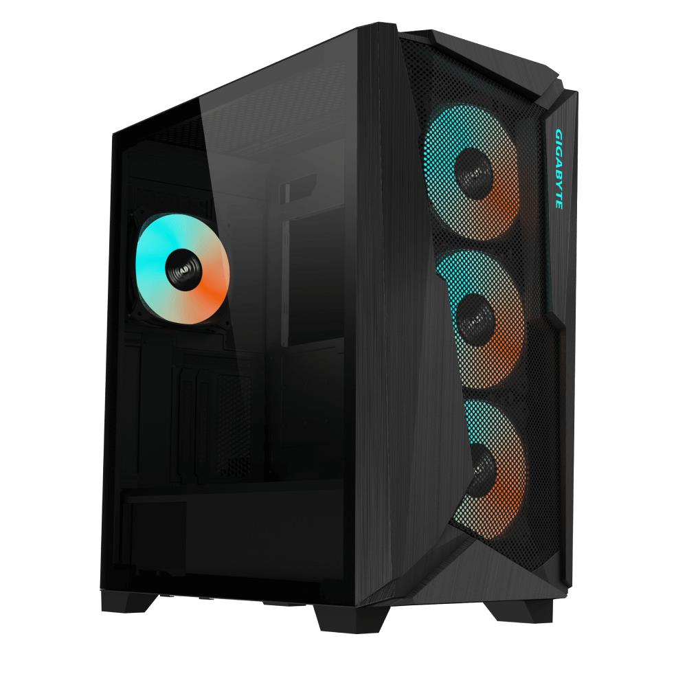 Datora korpuss Gigabyte C301G V2 melns Mid Tower ATX caurspīdīgs panelis