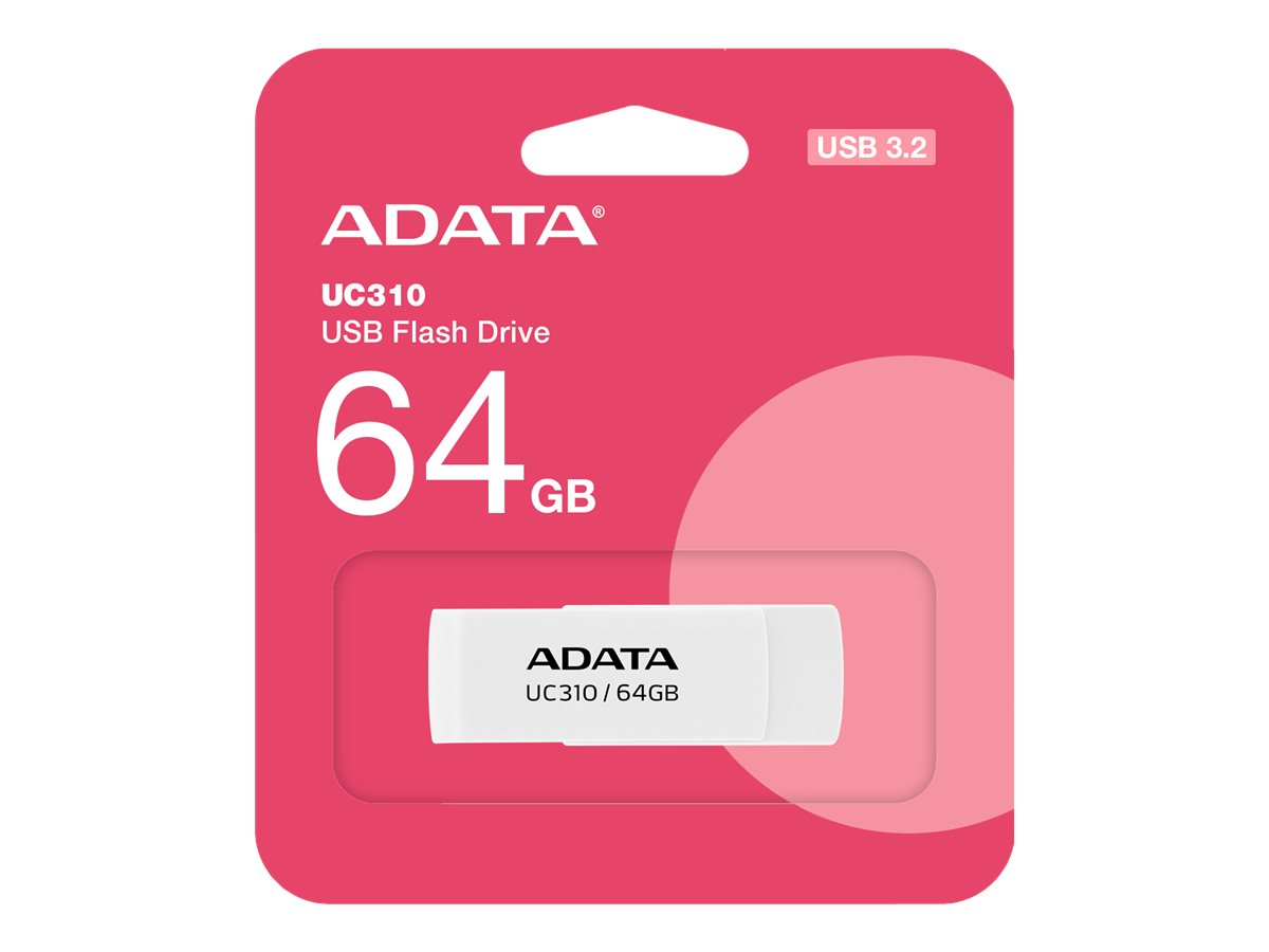 ADATA UC310 64GB USB3.2 balta