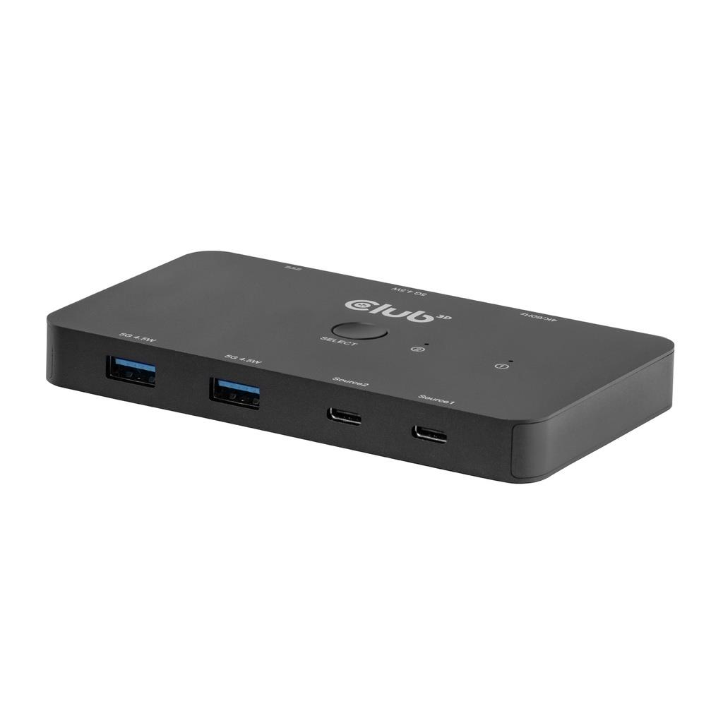 Club3D CSV-2512 video slēdzis KVM USB-C uz HDMI / dubults