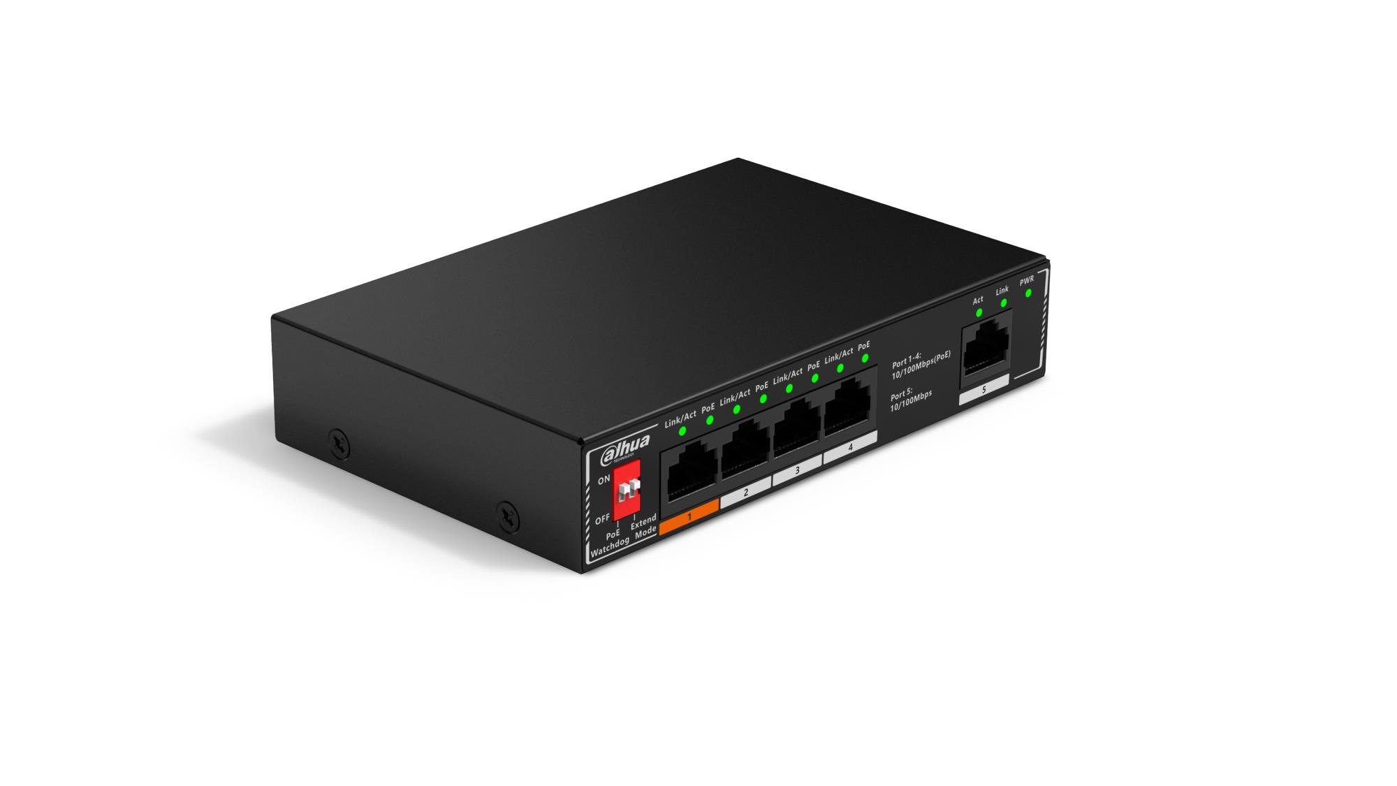 Dahua SF1005P komutators, 4xPoE, 60W