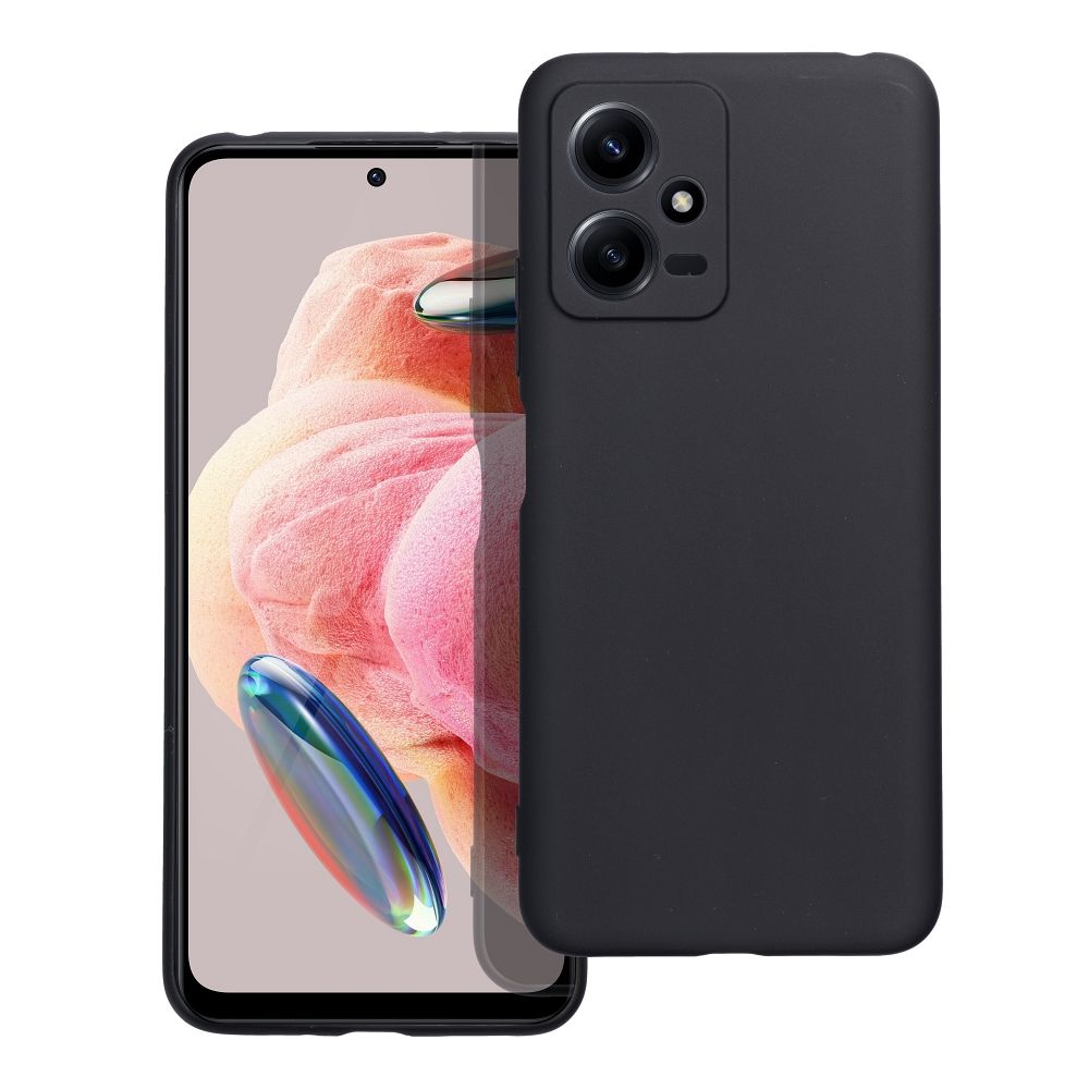 Matētais viedtālruņa apvalks XIAOMI Redmi Note 12 5G - melns (m)