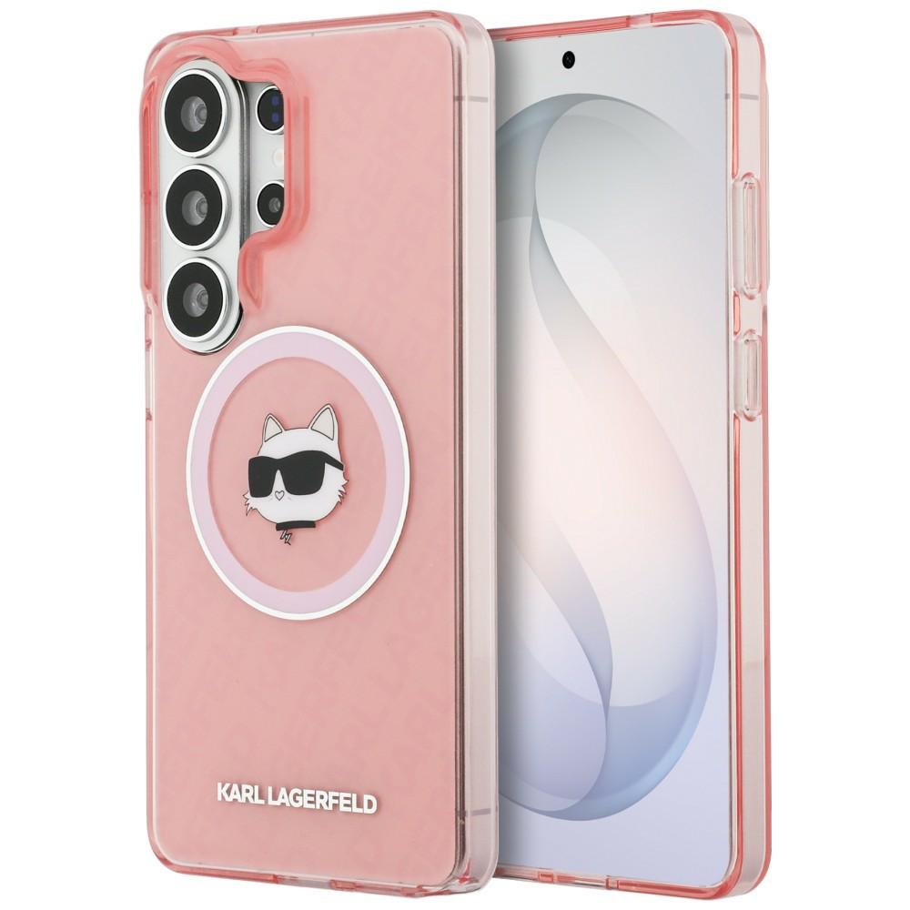 Karl Lagerfeld maciņš IML Repeated Choupette MagSafe priekš Samsung Galaxy S26 Ultra rozā