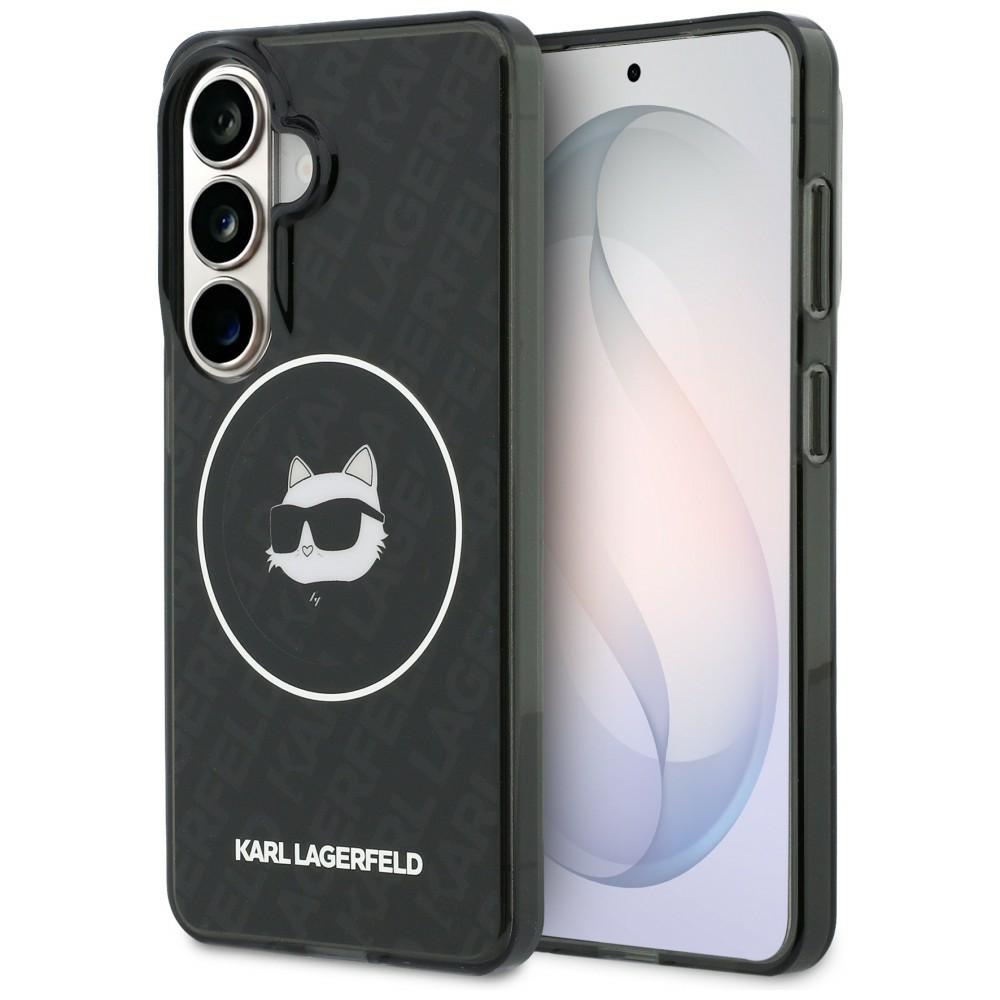 Karl Lagerfeld maciņš IML Repeated Choupette MagSafe priekš Samsung Galaxy S26 melns
