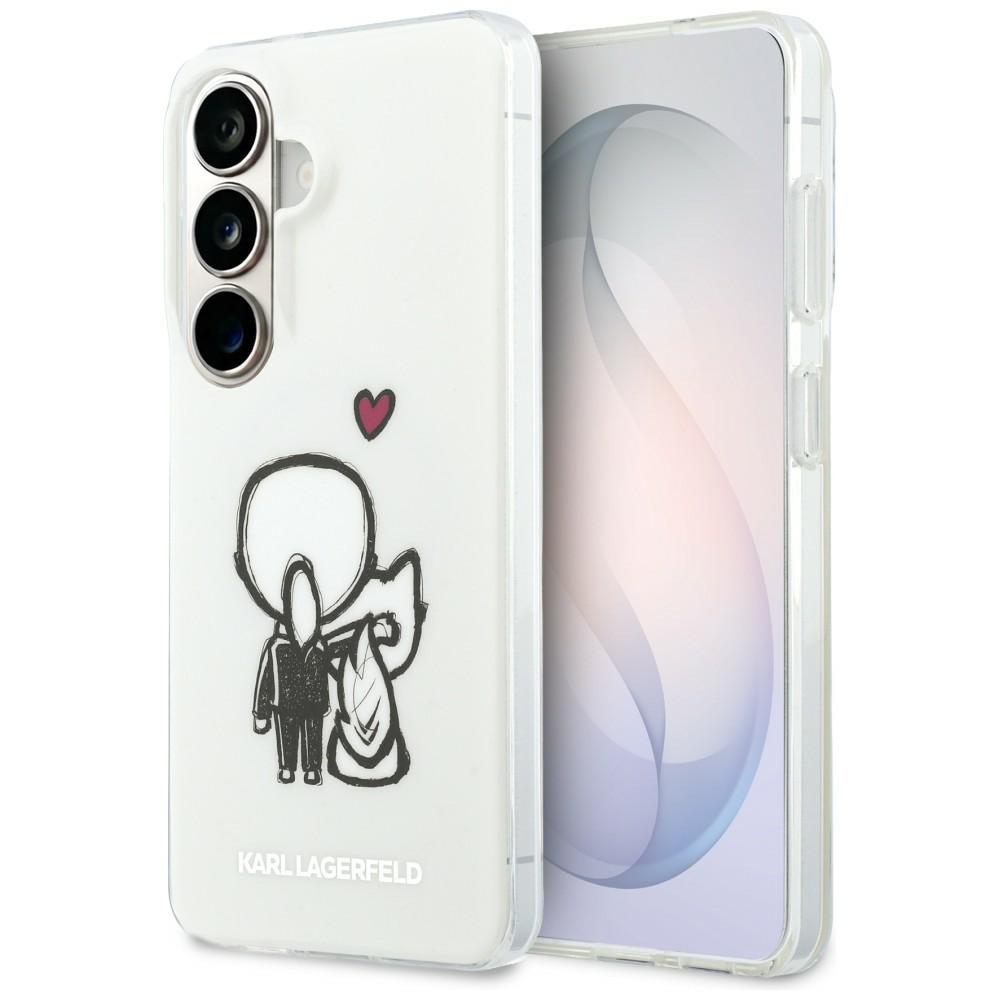 Karl Lagerfeld maciņš IML Karl un Choupette MagSafe priekš Samsung Galaxy S26 caurspīdīgs