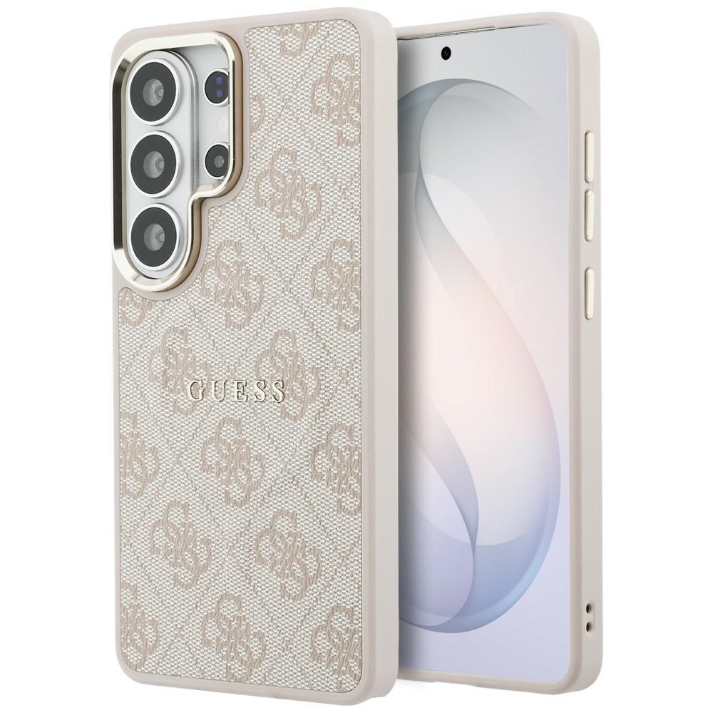 Guess maciņš 4G Embossed Ring MagSafe priekš Samsung Galaxy S26 Ultra rozā