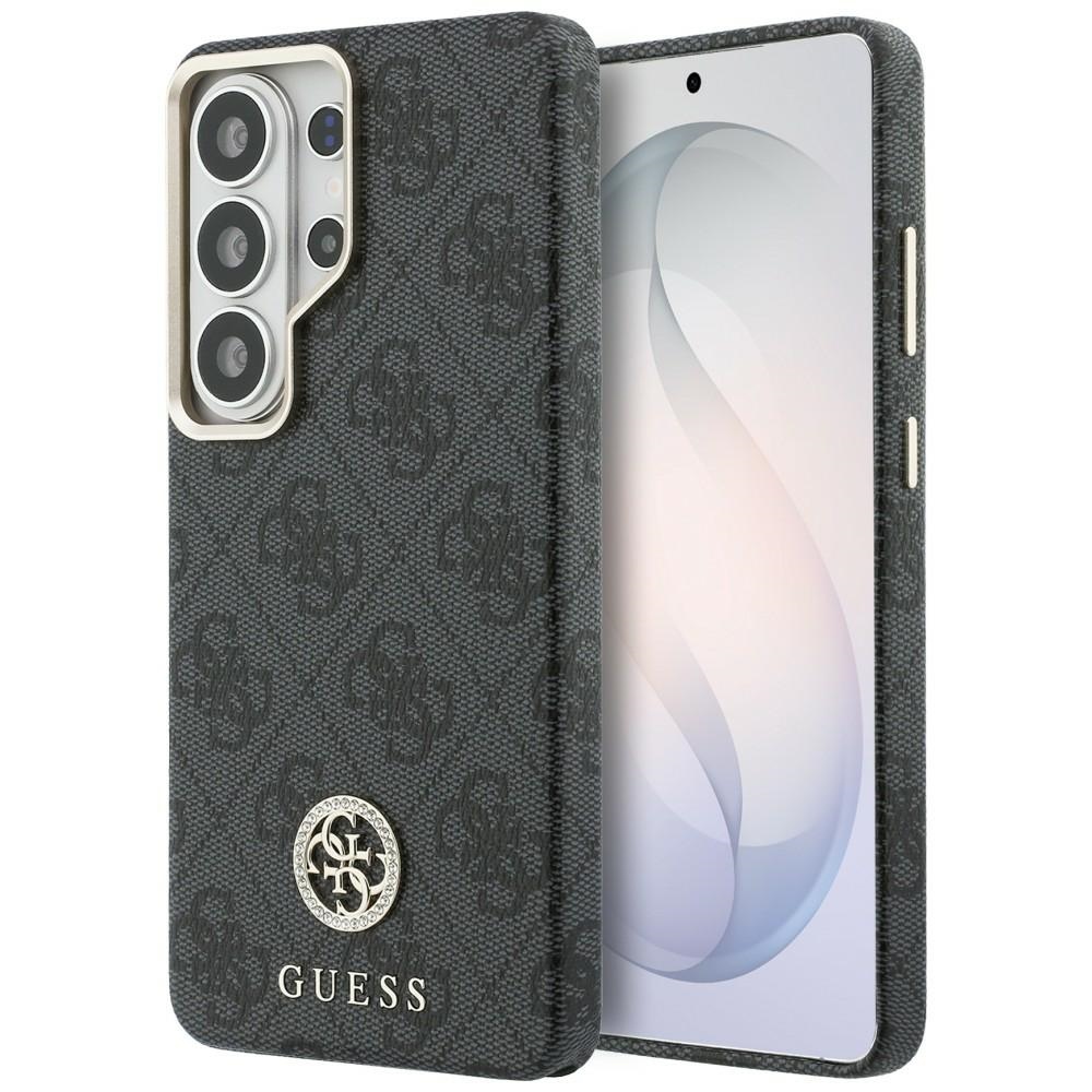 Guess maciņš 4G Rhinestone Round Logo MagSafe priekš Samsung Galaxy S26 Ultra melns
