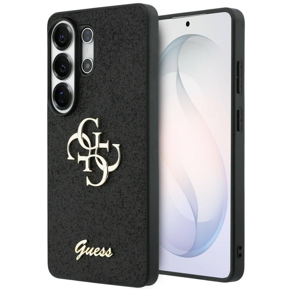 Guess maciņš Fixed Glitter Big 4G Metal Logo for Samsung Galaxy S26 Ultra melns
