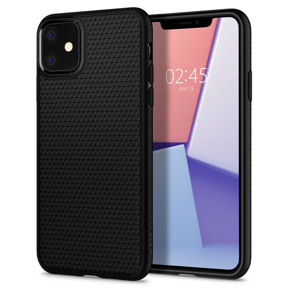 Spigen Liquid Air viedtālruņa apvalks iPhone 11 - matēts melns
