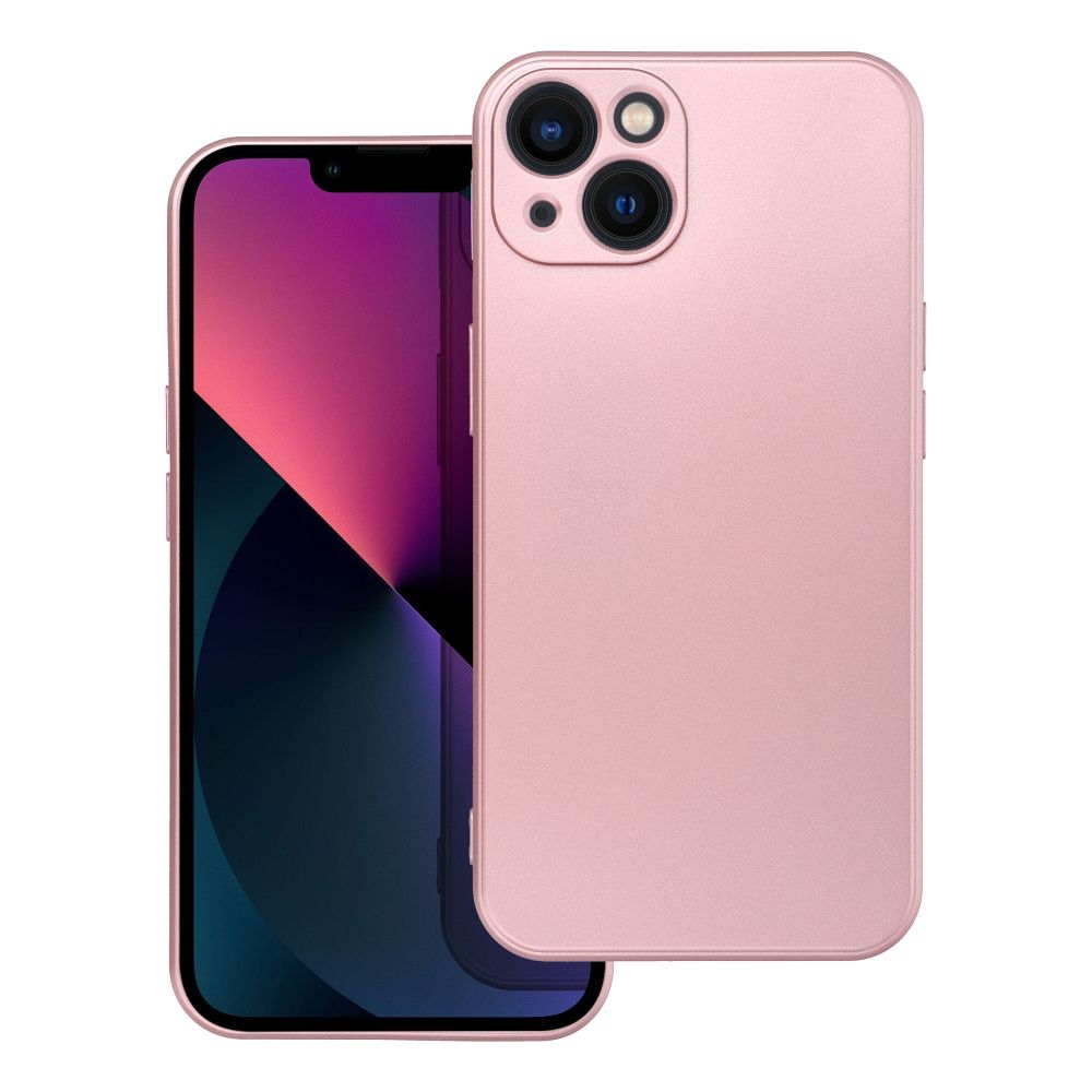 Metālisks viedtālruņa apvalks IPHONE 13 rozā