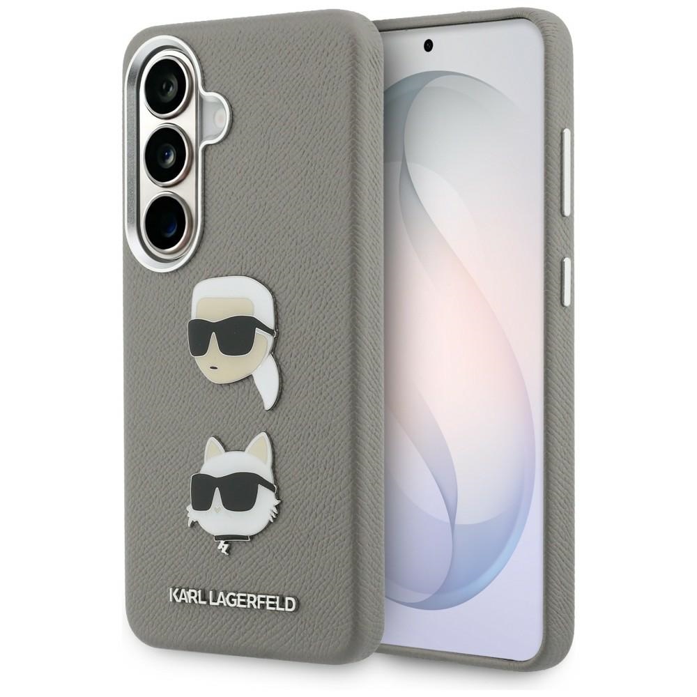 Karl Lagerfeld maciņš Saffiano Double Heads Metal Samsung Galaxy S26 sudraba