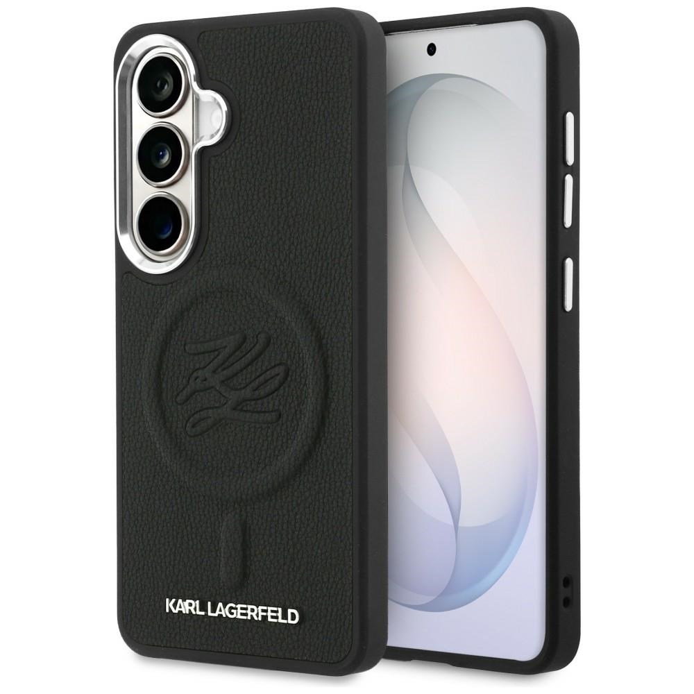 Karl Lagerfeld Embossed Ring Initials MagSafe Чехол для Samsung Galaxy S26+ - чёрный