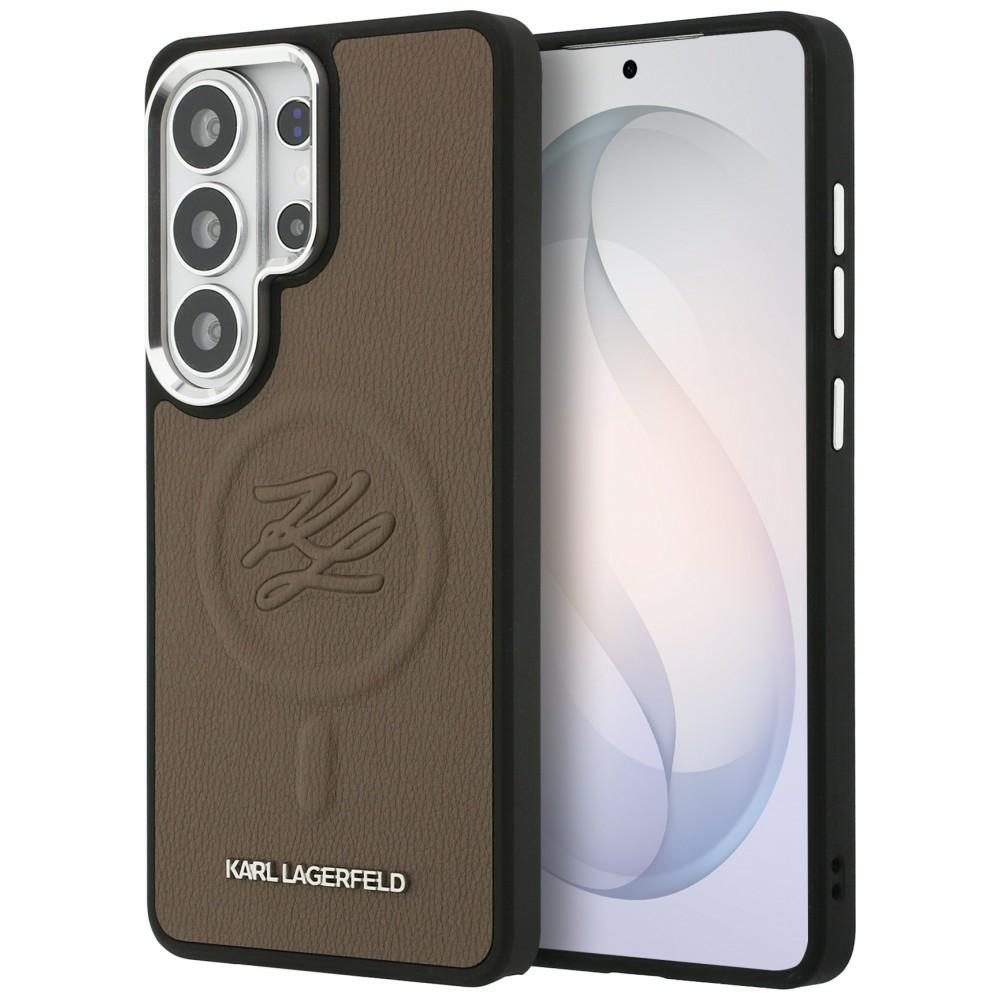 Karl Lagerfeld maciņš Embossed Ring Initials MagSafe Samsung Galaxy S26 Ultra brūns