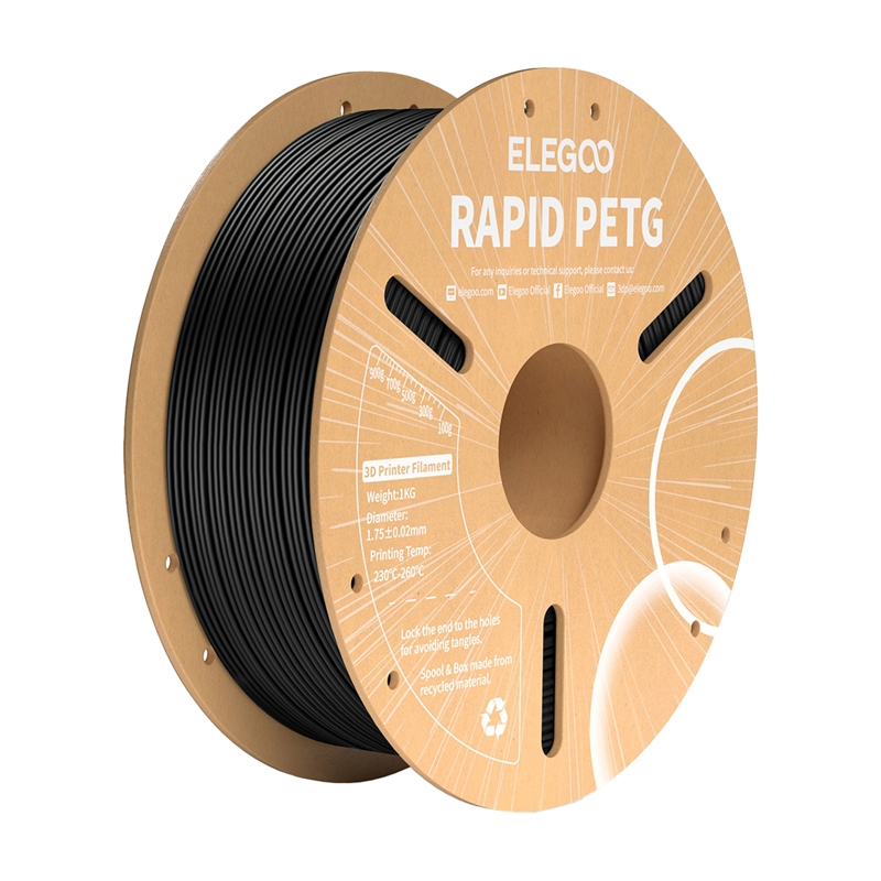 ELEGOO Rapid PETG filaments (melns)