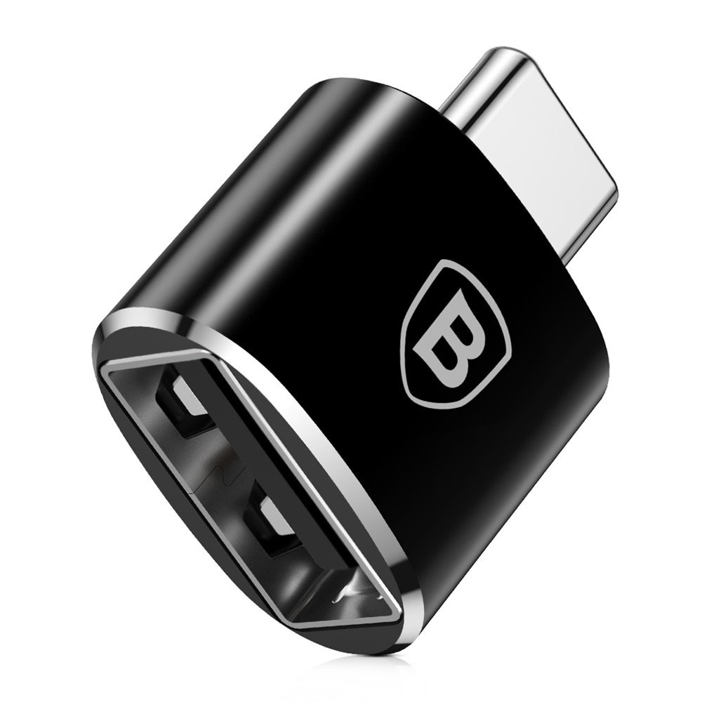 Baseus OTG adapteris mini USB – USB-C konvertētājs melns