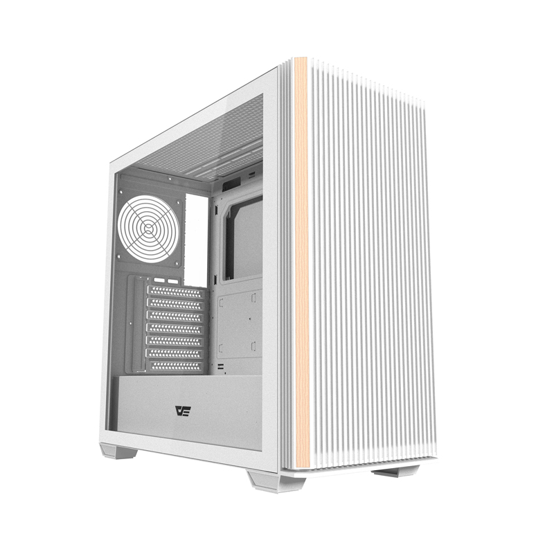 Darkflash DS900WS ATX datora korpuss bez ventilatoriem (balts)