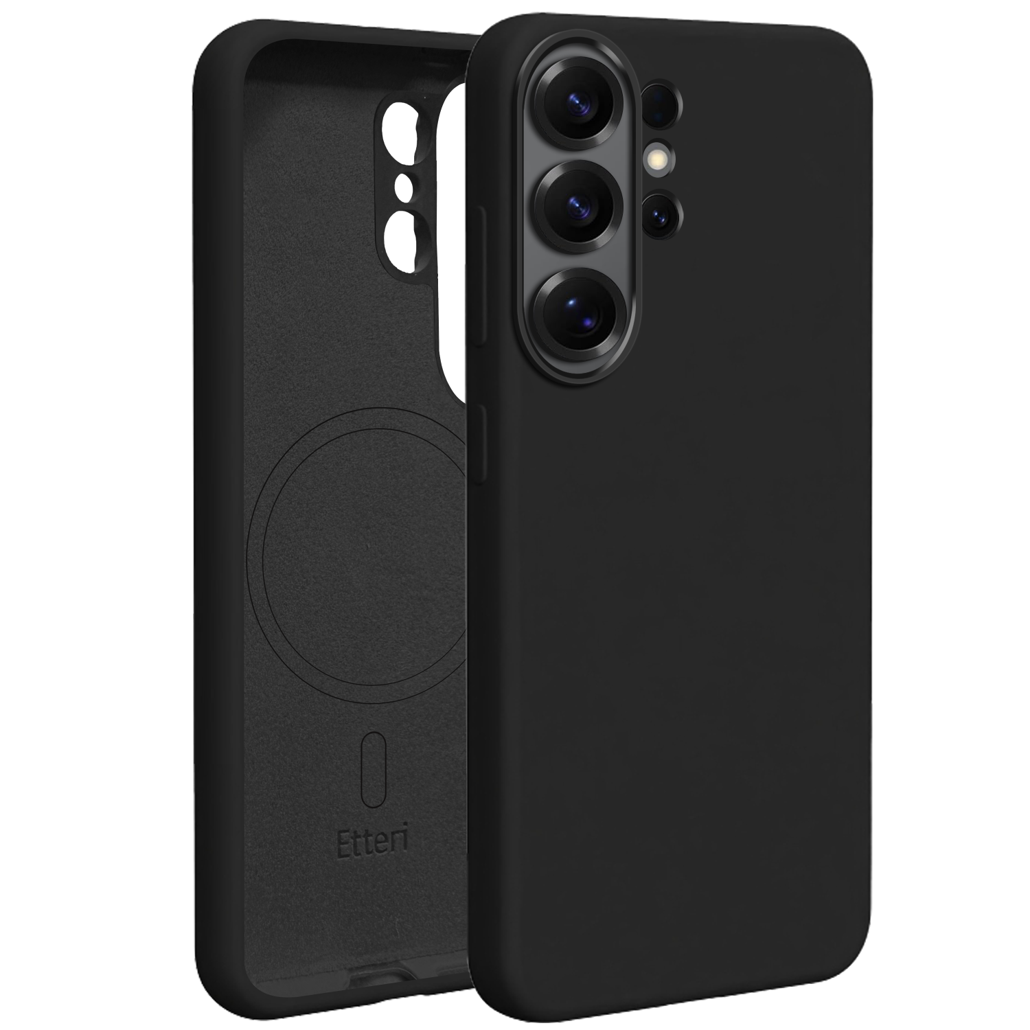 Etteri Silikona Mag maciņš for Samsung Galaxy S26 Ultra melns