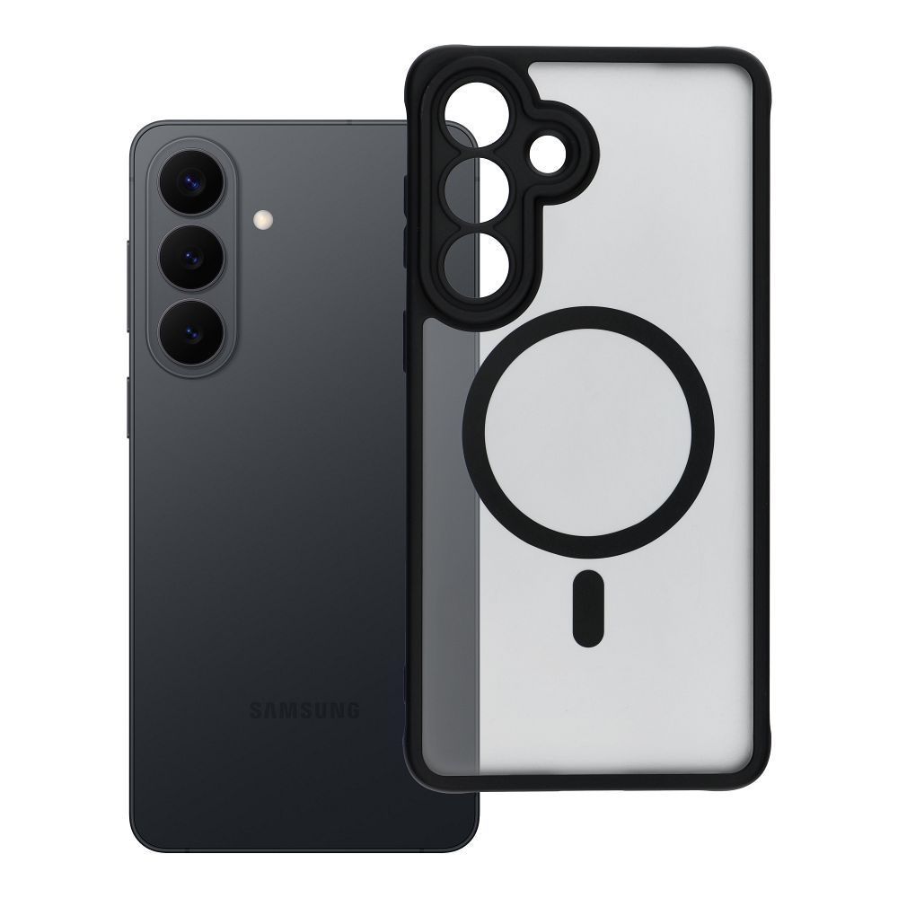 FULL MATTE MAG COVER viedtālruņa apvalks saderīgs ar MagSafe Samsung S26 Edge melna