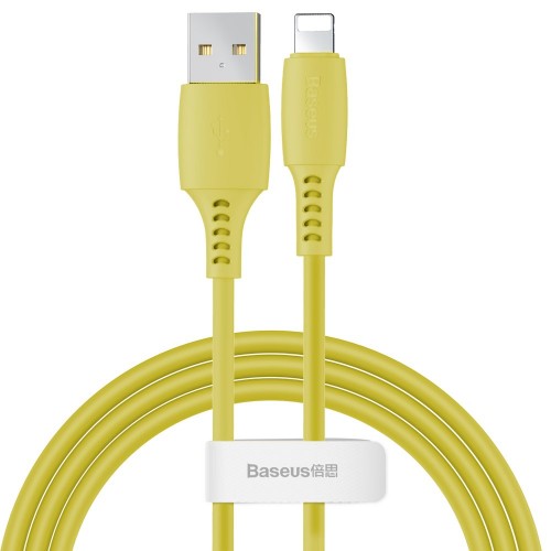 USB Cable Baseus "Colorful" Yellow "Lightning" 120cm