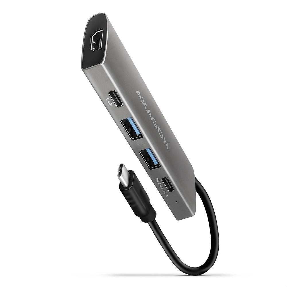 USB-C sadalītājs 5in1 0.2m HMC-5G2 Axagon