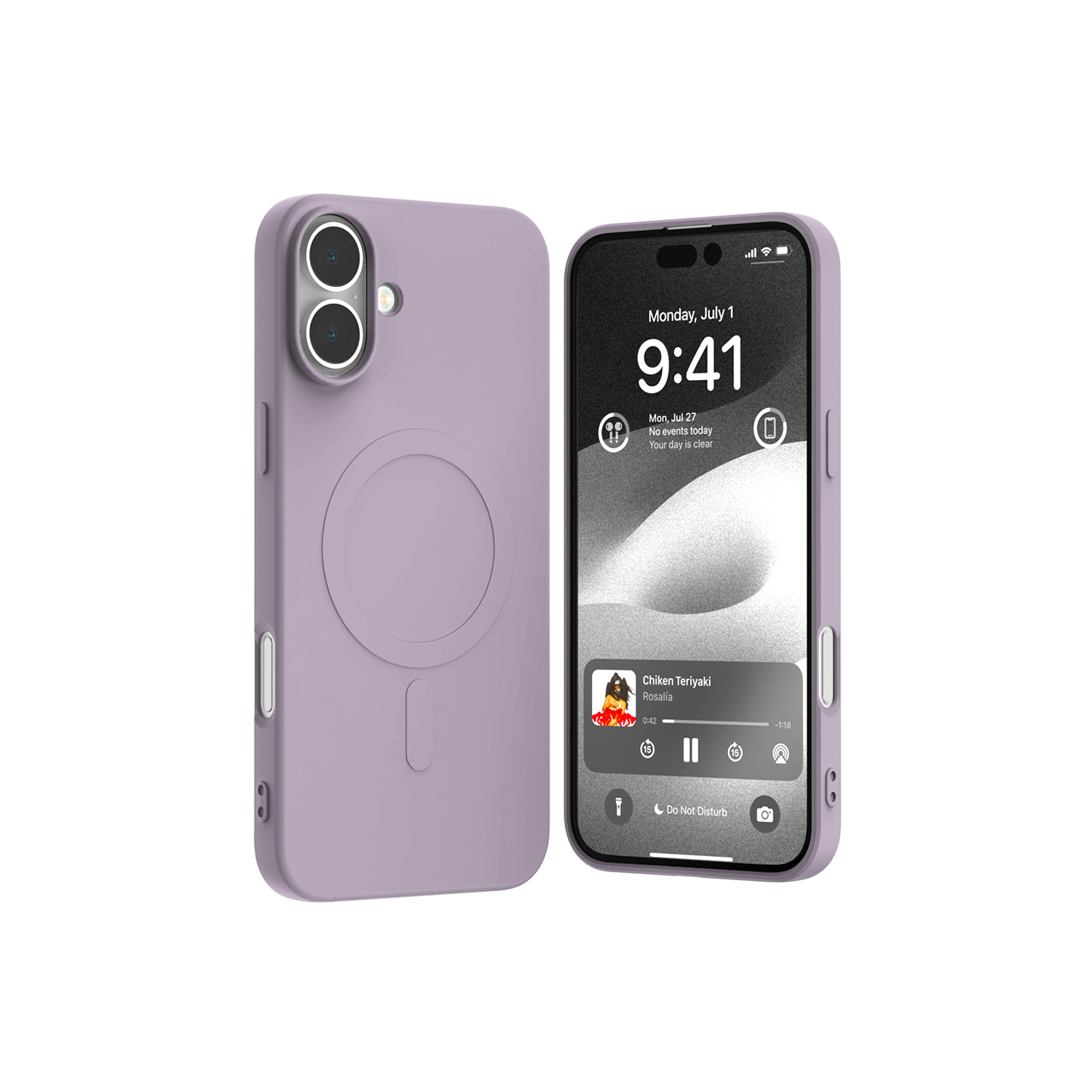 Mercury Semi-Silicone MagSafe maciņš, paredzēts iPhone 16 Plus (6.7), ceriņu violets