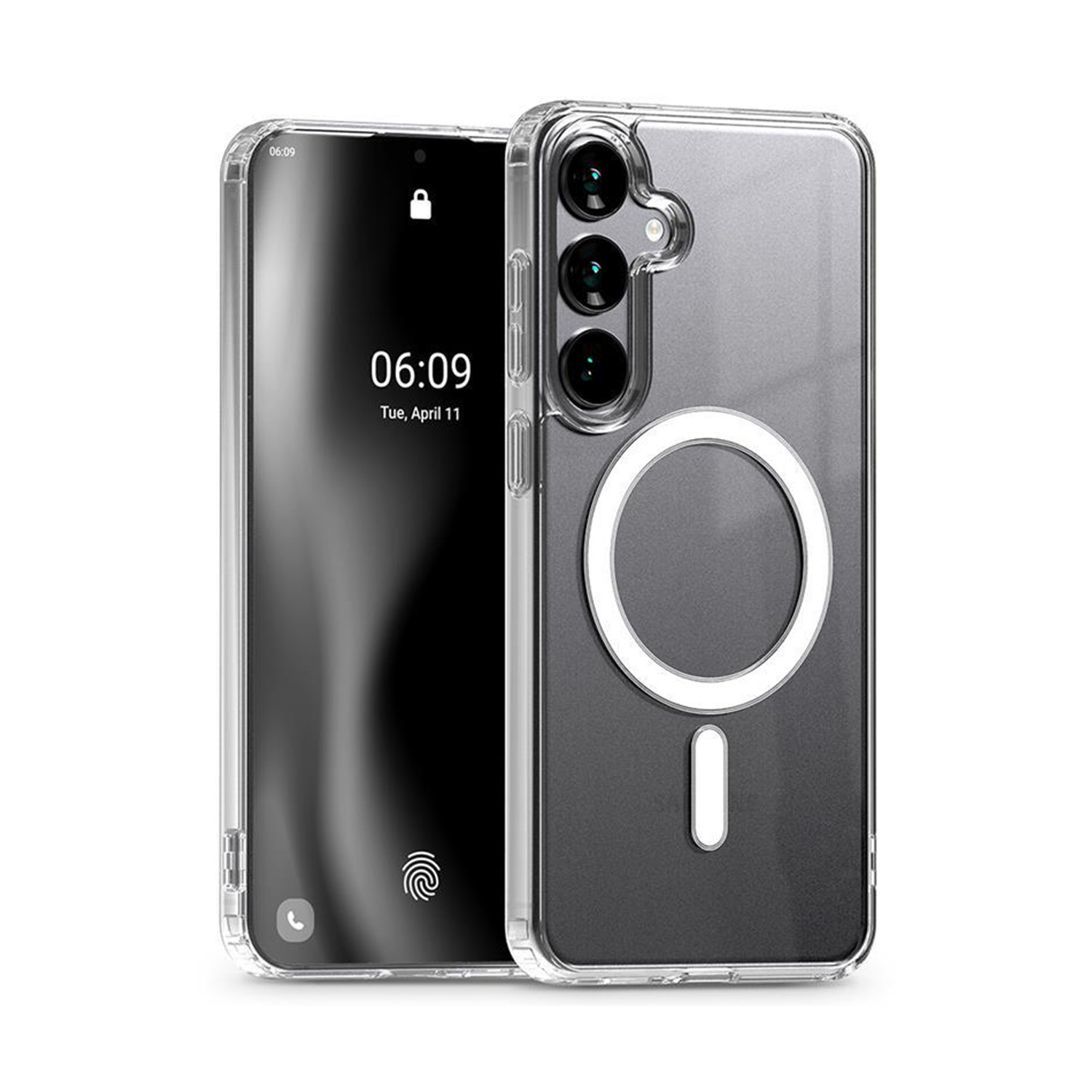 Mercury Jelly Hard MagSafe maciņš, paredzēts Samsung S24 FE, caurspīdīgs