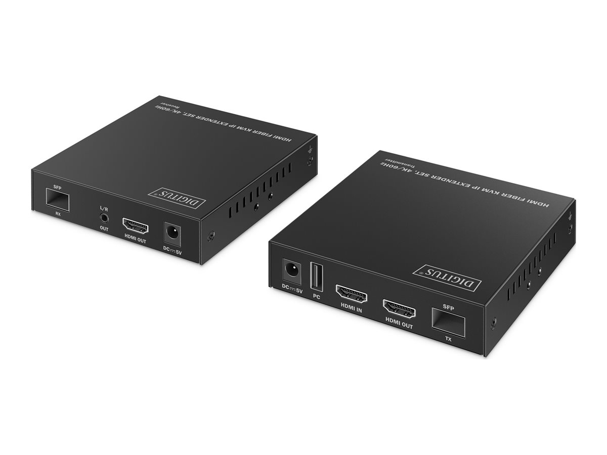 Digitus HDMI šķiedras KVM paplašinātāja komplekts 4K/60Hz