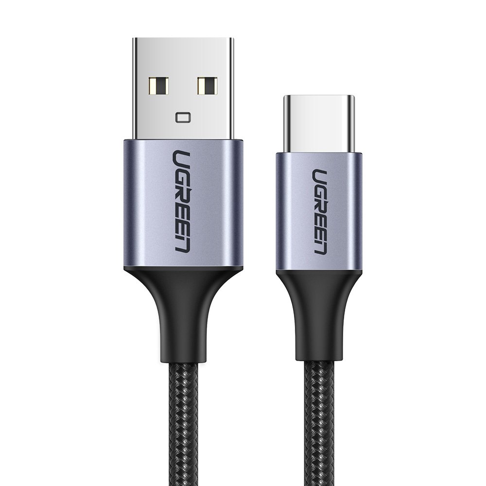 Ugreen US288 60125 USB-A / USB-C QC 3.0 3A 0.5m kabelis - pelēks