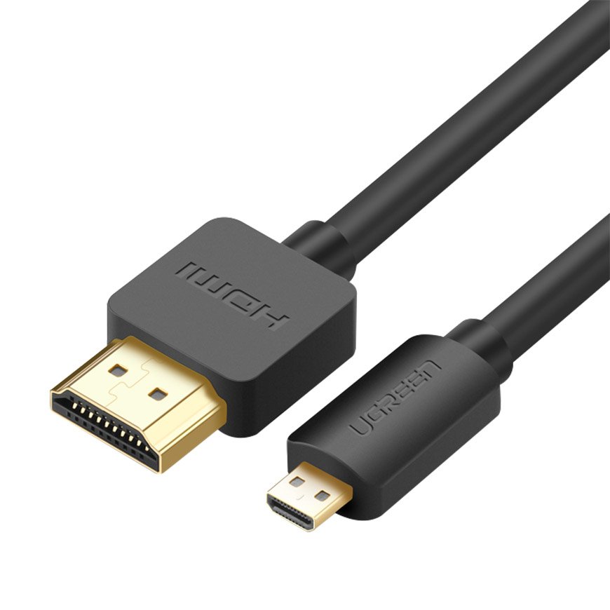 Ugreen HDMI - micro HDMI kabelis 19 pin 2.0v 4K 60Hz 30AWG 1.5m melns (30102)