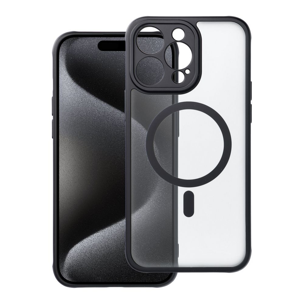 Чехол для iPhone 15 PRO MAX Full Matte Mag Cover совместимый с MagSafe чёрный