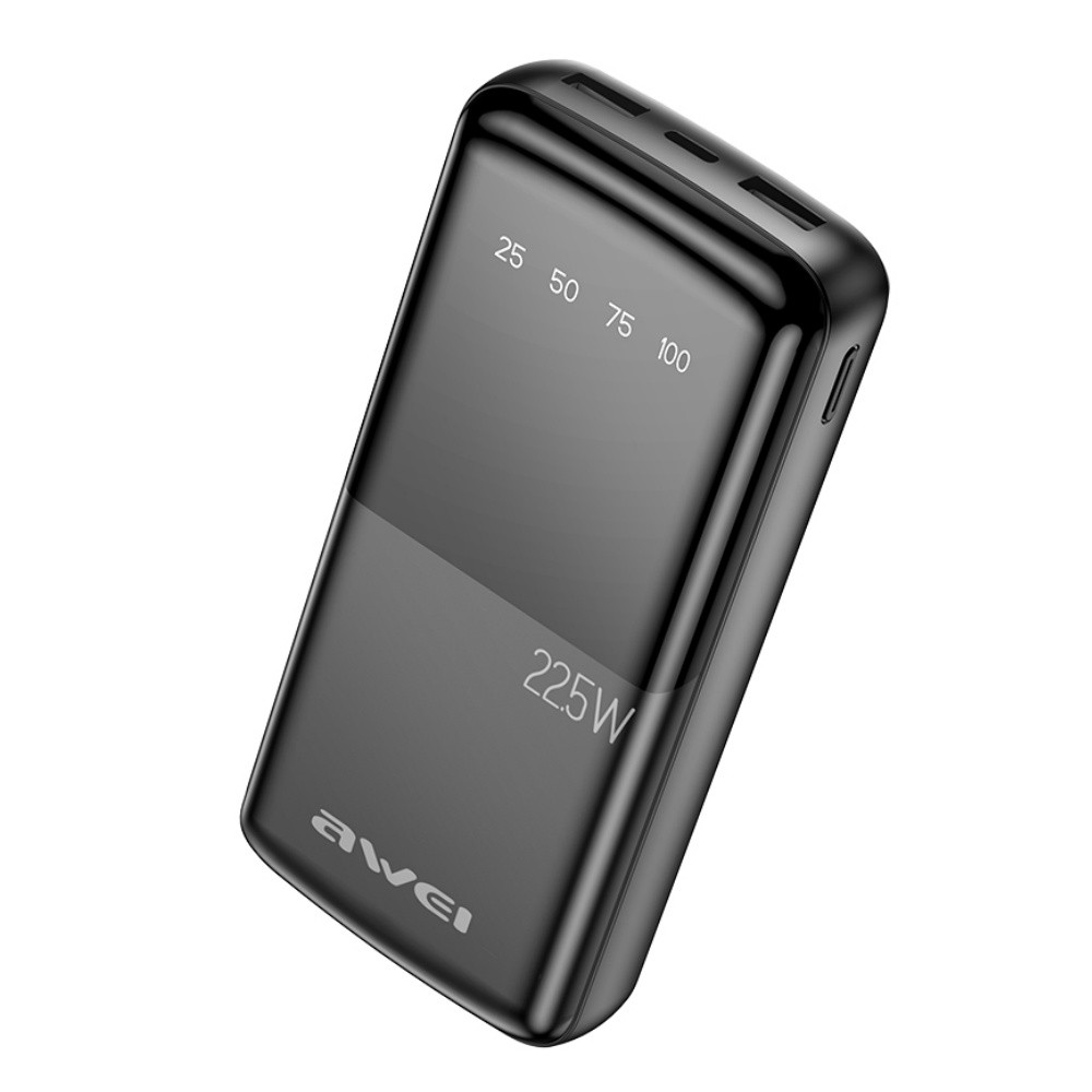 Ārējā baterija Power Bank Awei P13K PD20W/QC22.5W 20000mAh melns