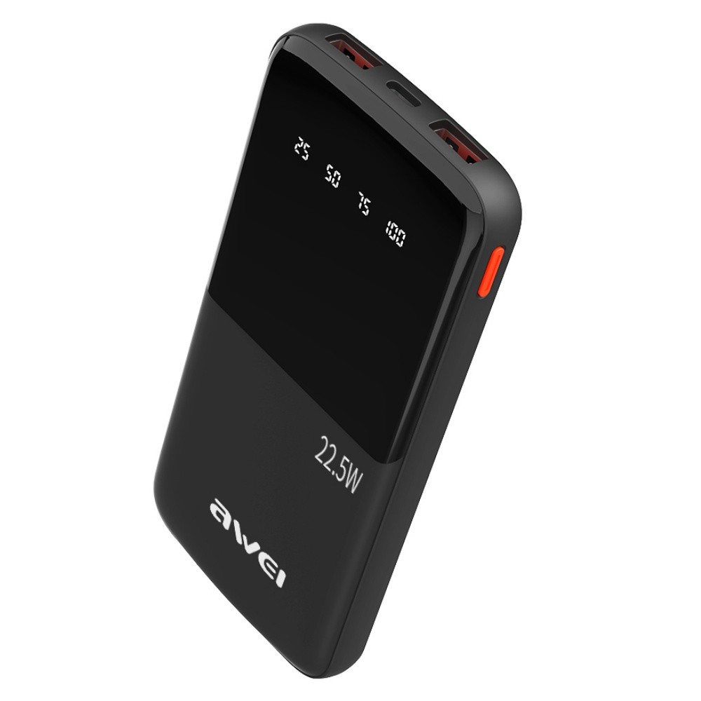 Внешний аккумулятор Power Bank Awei P10K 22.5W 10000mAh черный