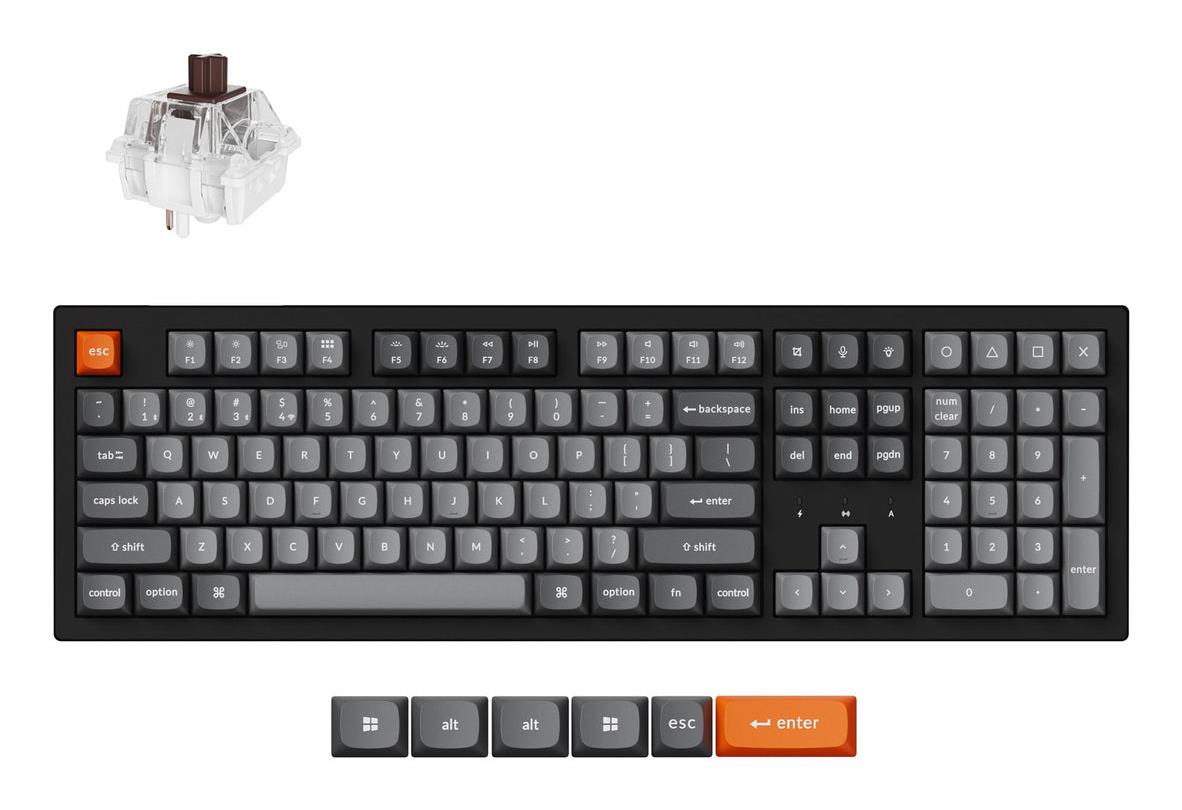 Bezvadu tastatūra KEYCHRON K10 Max RGB melna
