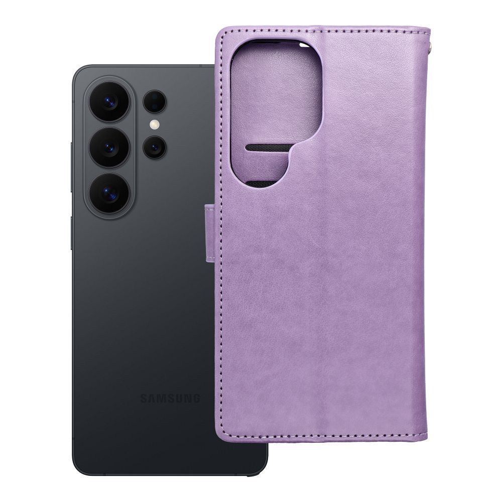 MEZZO grāmatas tipa viedtālruņa apvalks SAMSUNG S26 Ultra ar sapņu ķērāju, violets