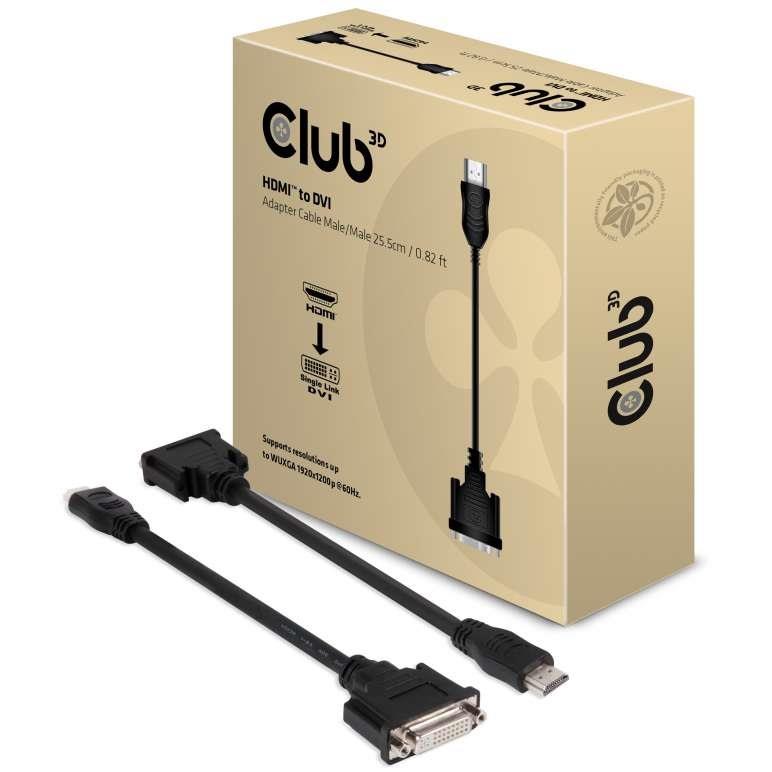CLUB 3D HDMI TO DVI ADAPTER CABLE