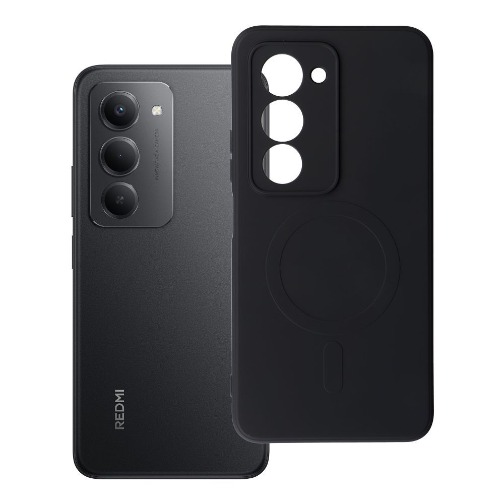 SILICONE MAG APVALKS saderīgs ar MagSafe XIAOMI Redmi 15 4G / 5G (171,1mm) melna