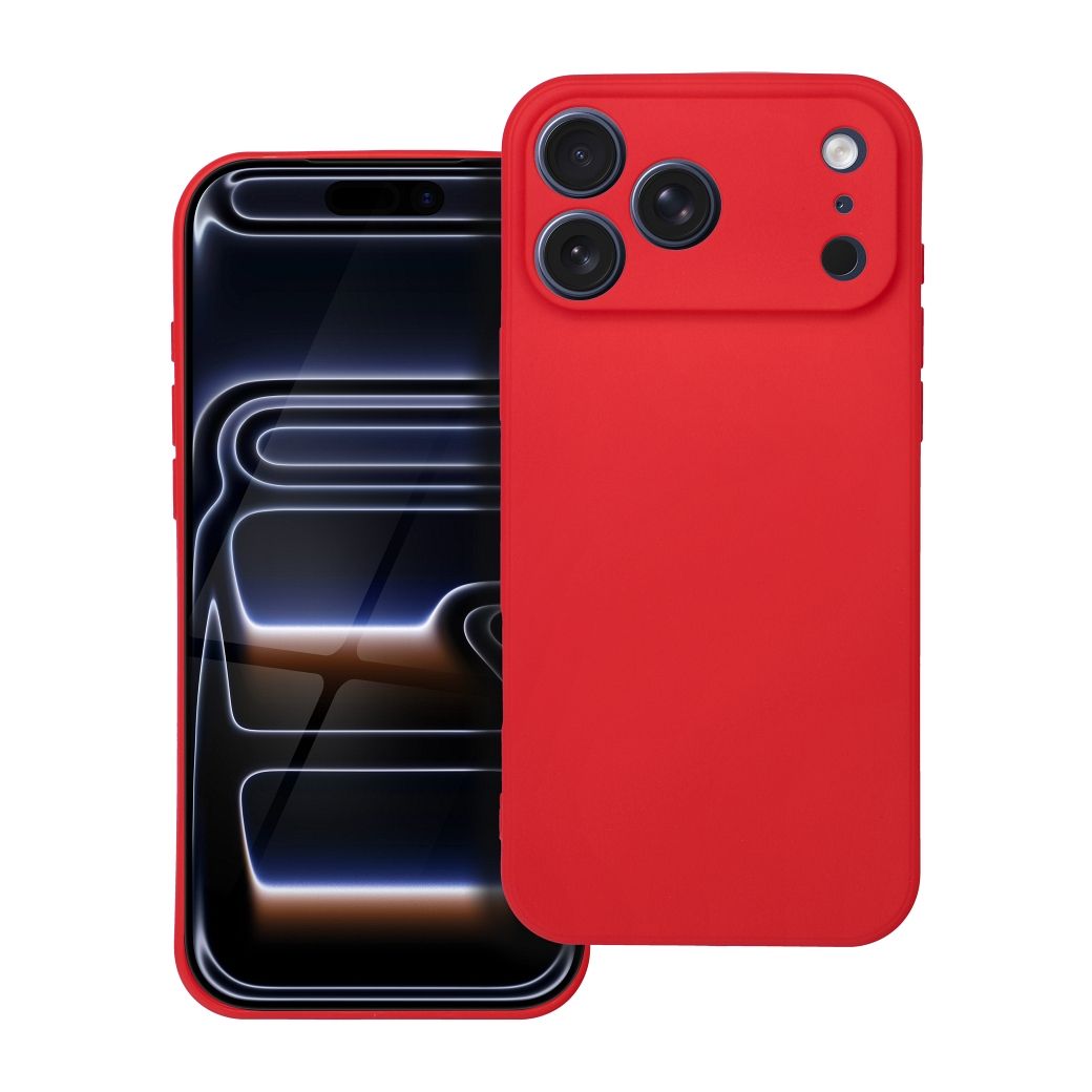 Case for iPhone 17 Pro Max / 18 Pro Max (low camera edge) Soft red