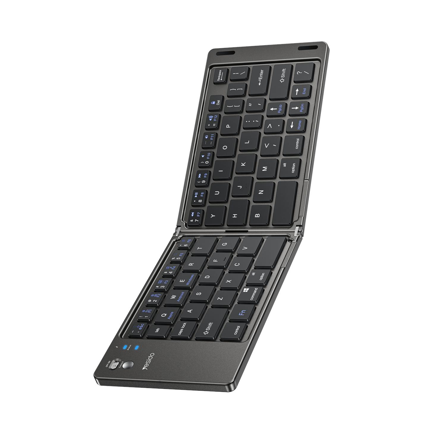YESIDO FOLDABLE KEYBOARD KB27 150mAh BT 5.0 melns